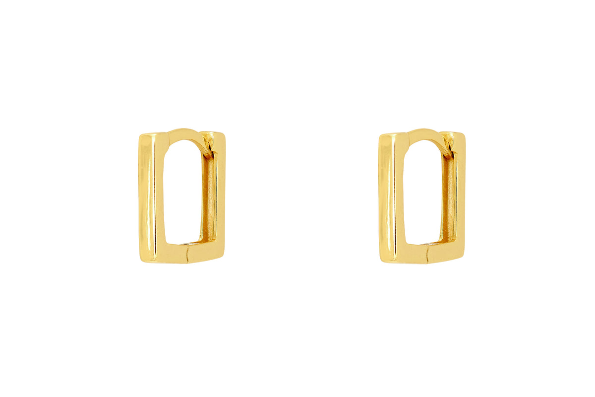 Ortega Gold Sterling Silver Huggie Earrings