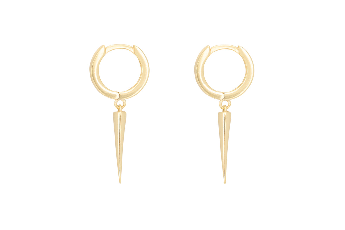Caplan Spear Sterling Silver Gold Huggie Earrings
