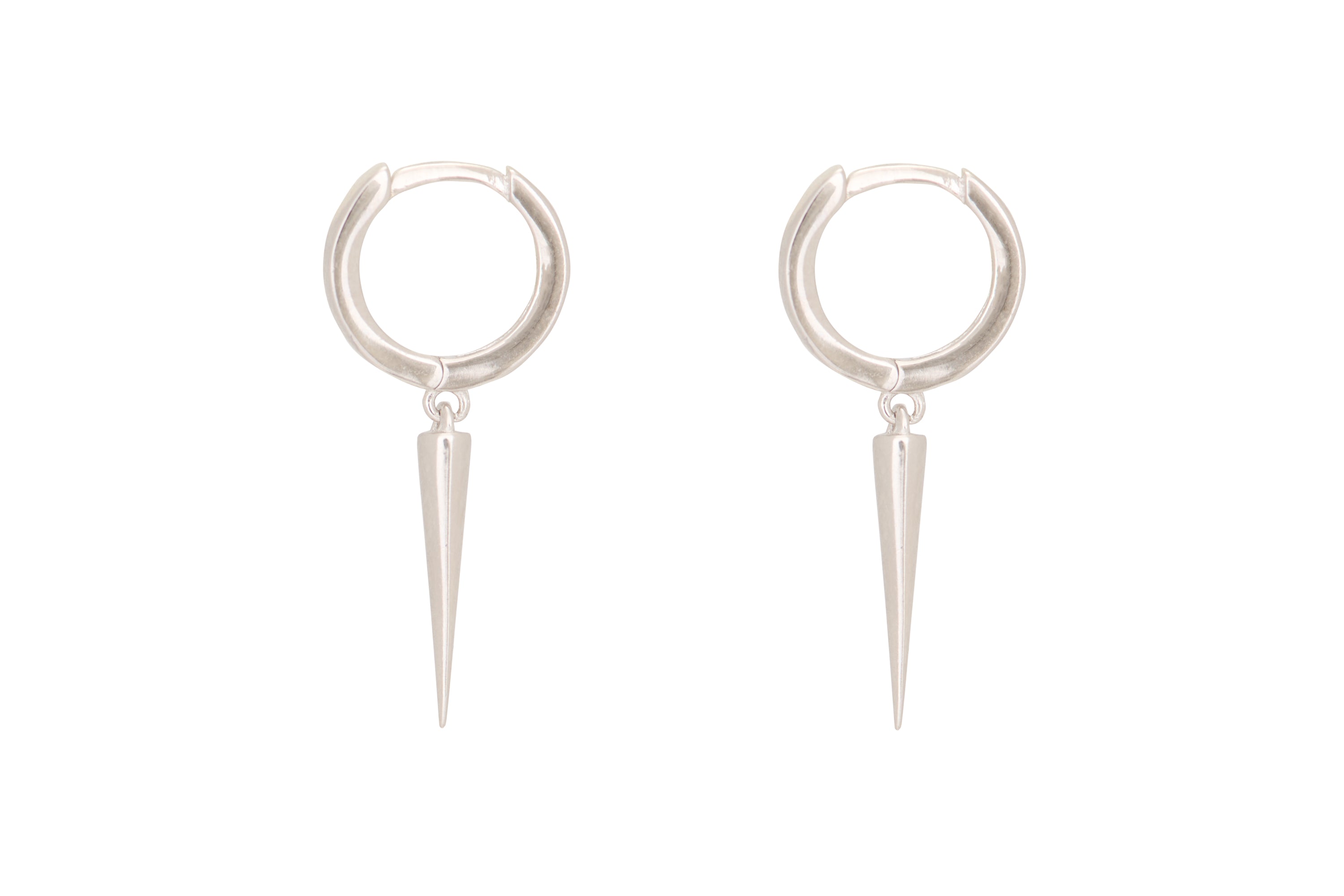 Caplan Silver Spear Sterling Silver Huggies - Boho Betty