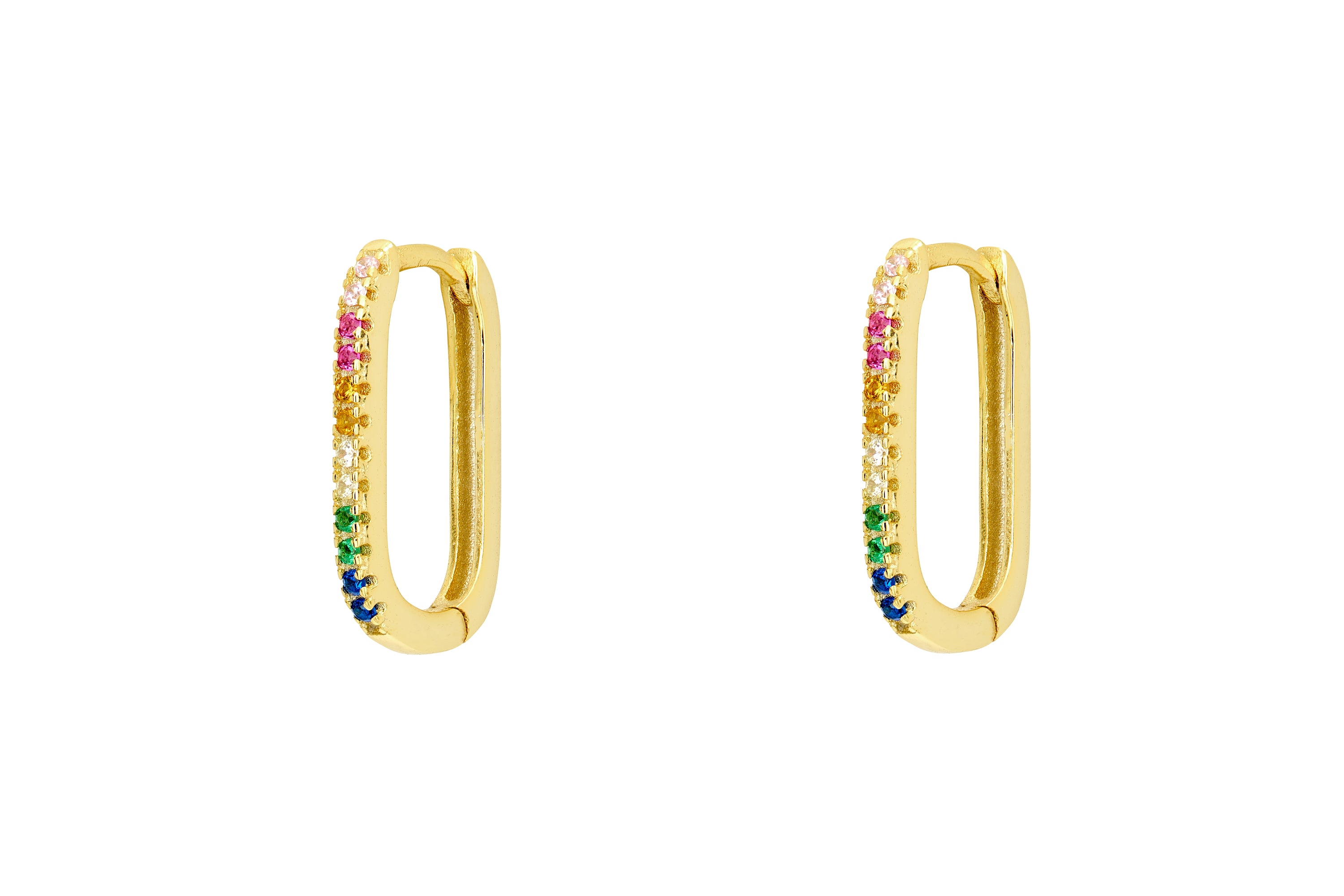Myers Multicolour Gold Hoop Earrings #color_gold