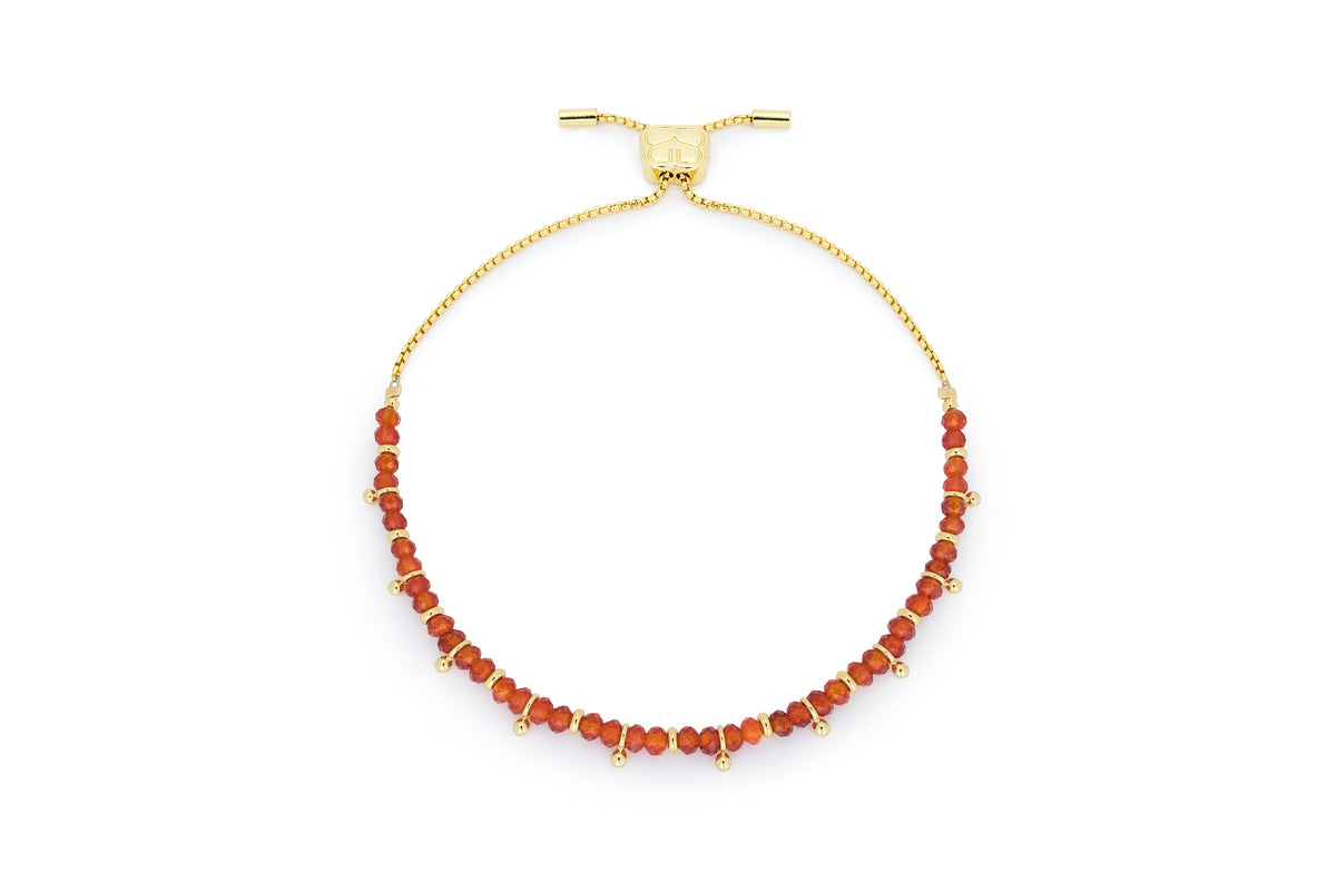 Harmony Gold & Red Agate Gemstone Bracelet