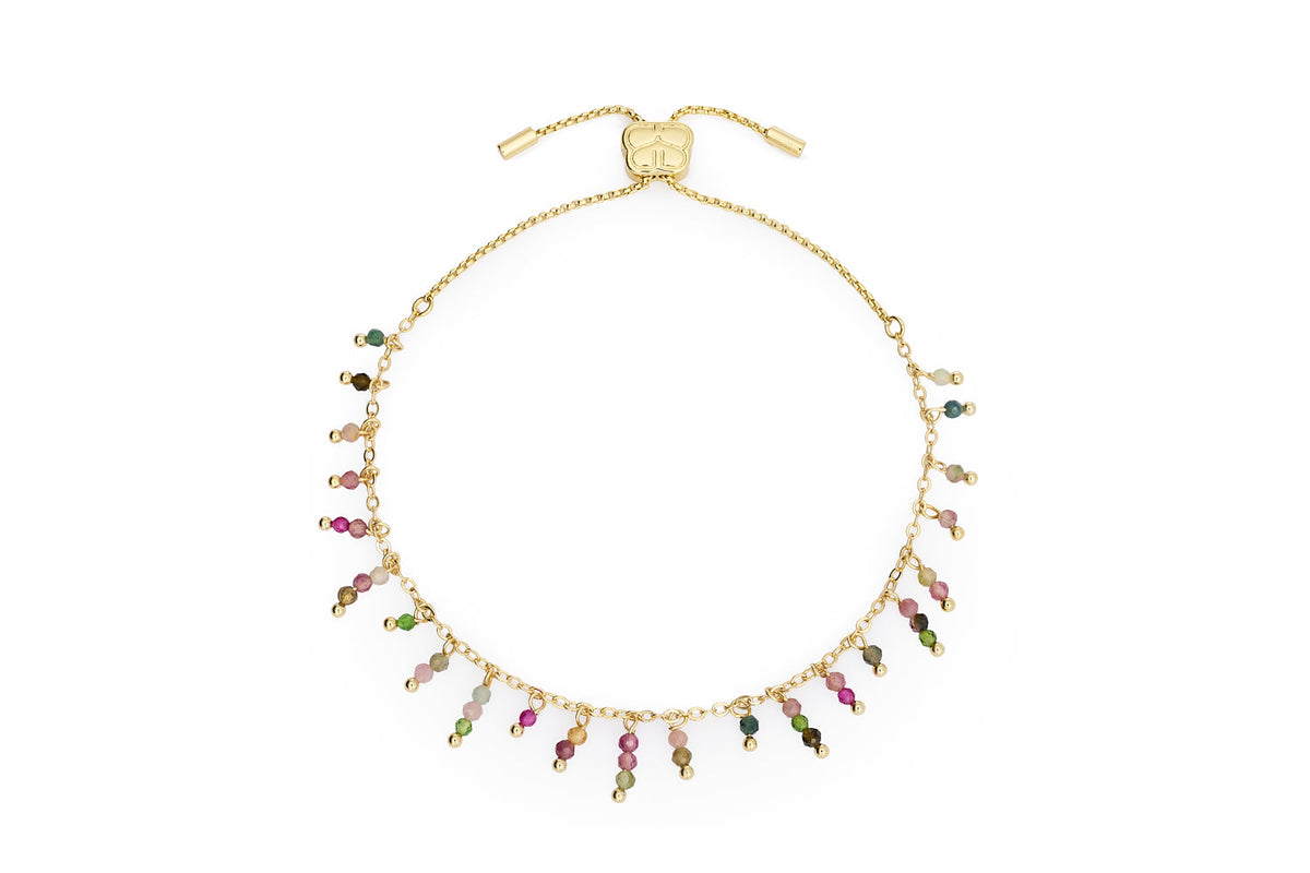 Heather Gold & Tourmaline Chain Bracelet