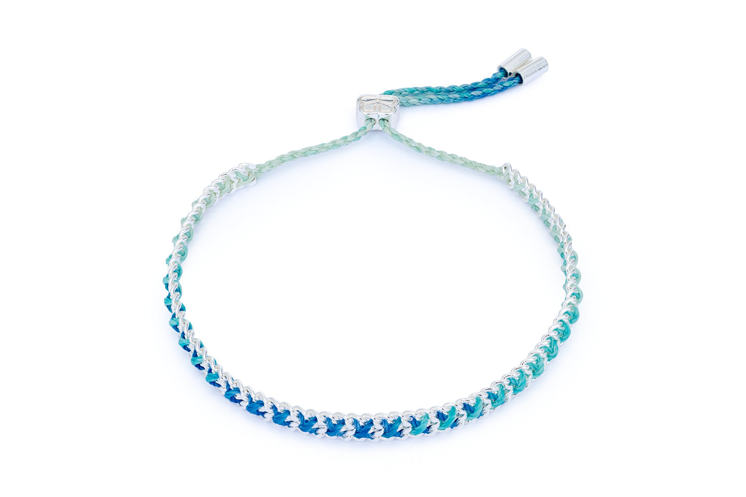 Lilia Blue & Silver Ombre Cord Bracelet