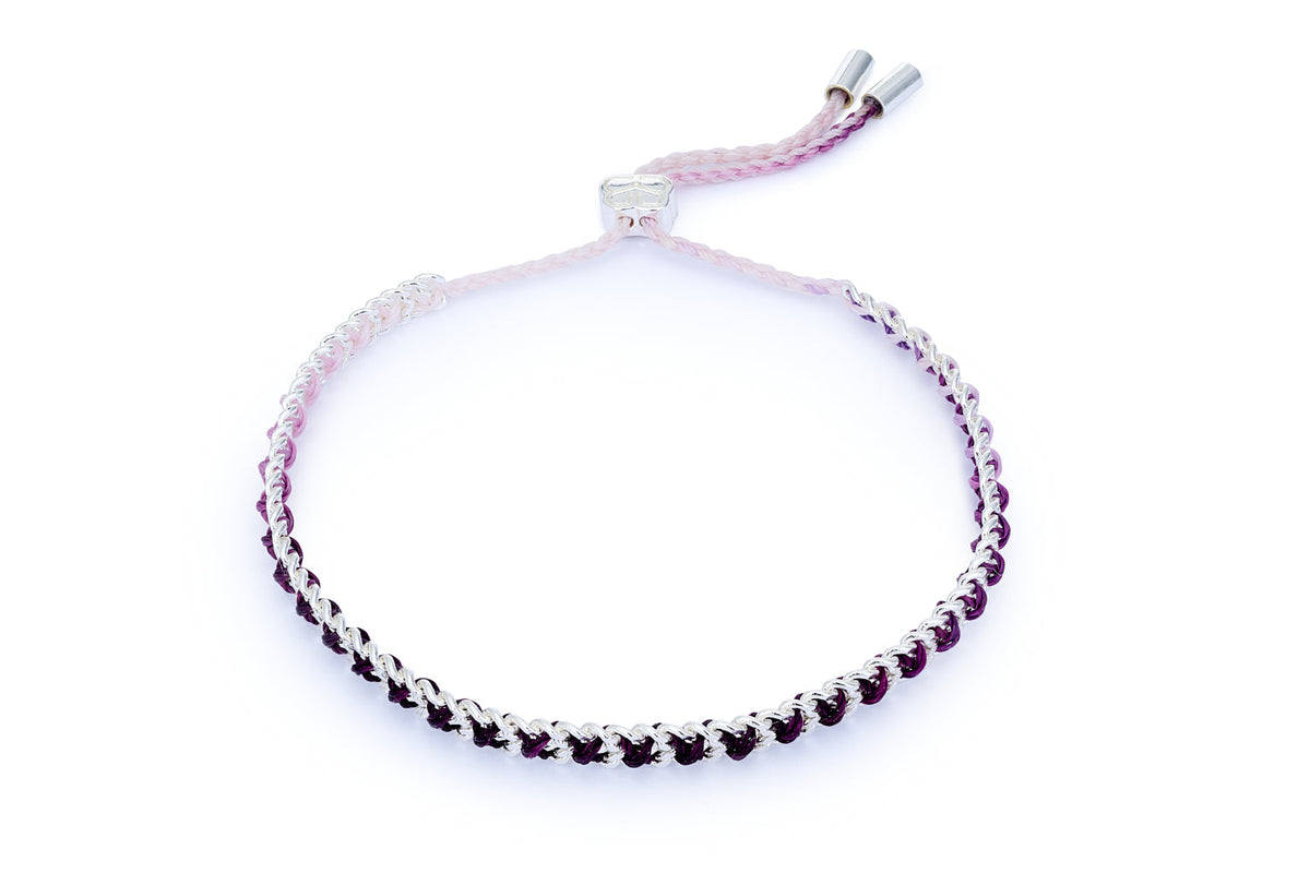 Lilia Silver & Purple Ombre Slider Bracelet