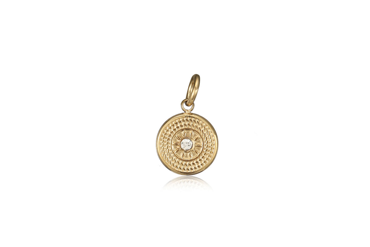 Lucia Sun Compass Waterproof Gold Charm
