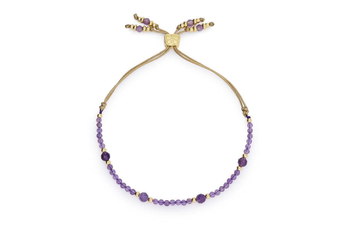 Meadow Gold & Amethyst Gemstone Bracelet