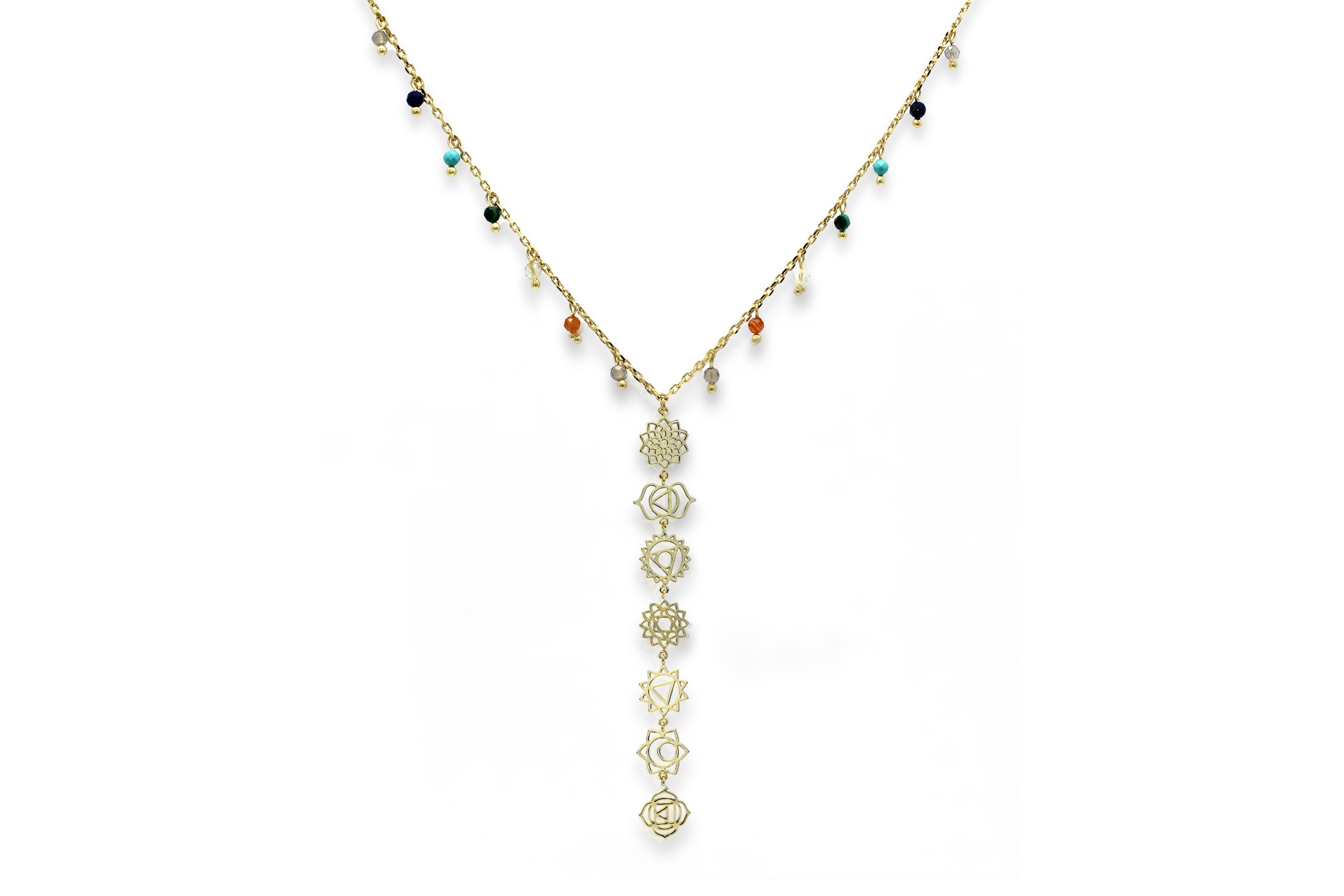 Ajna Gold Chakra Necklace#color_Gold