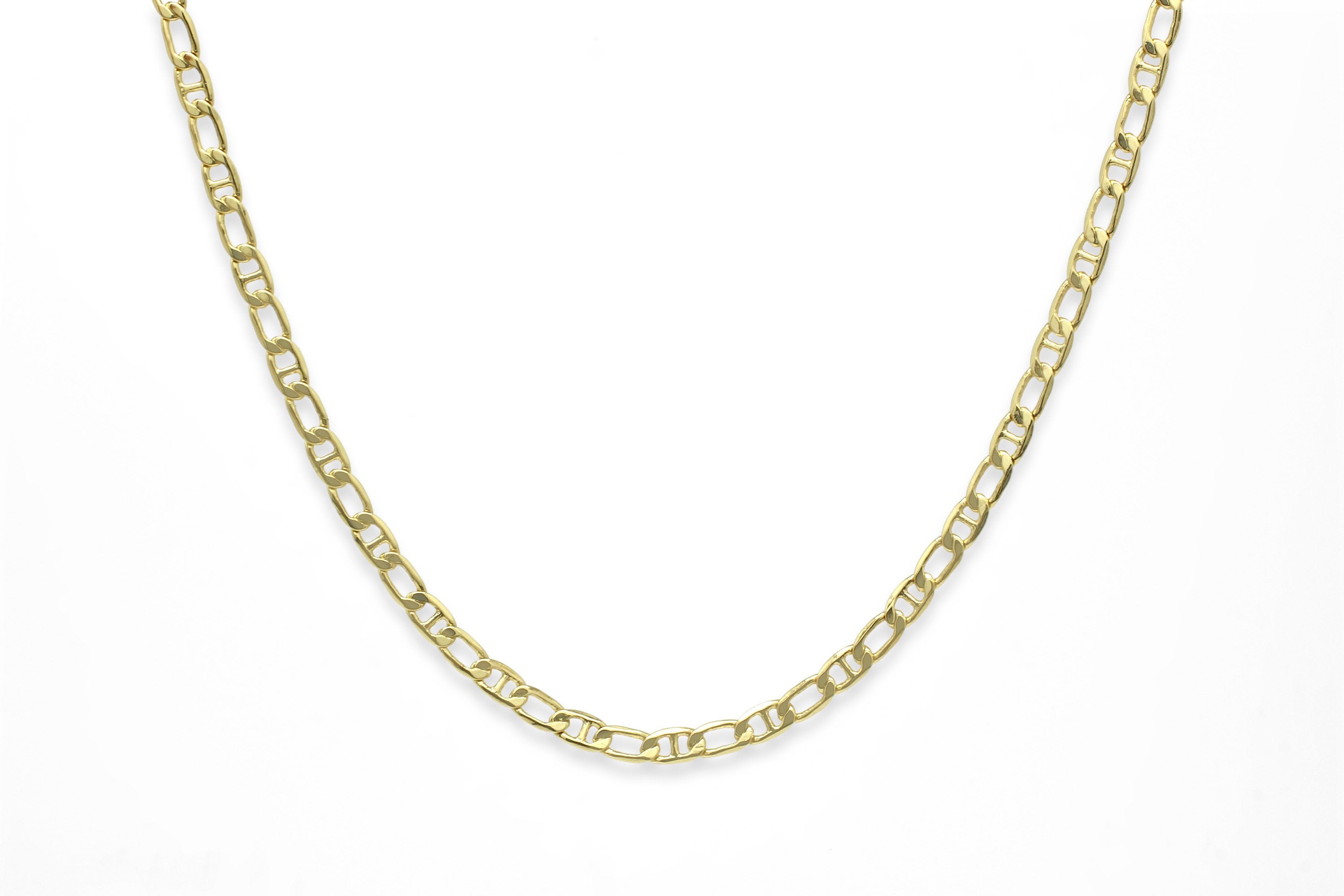 Sobek Gold Link Chain Necklace#color_Gold