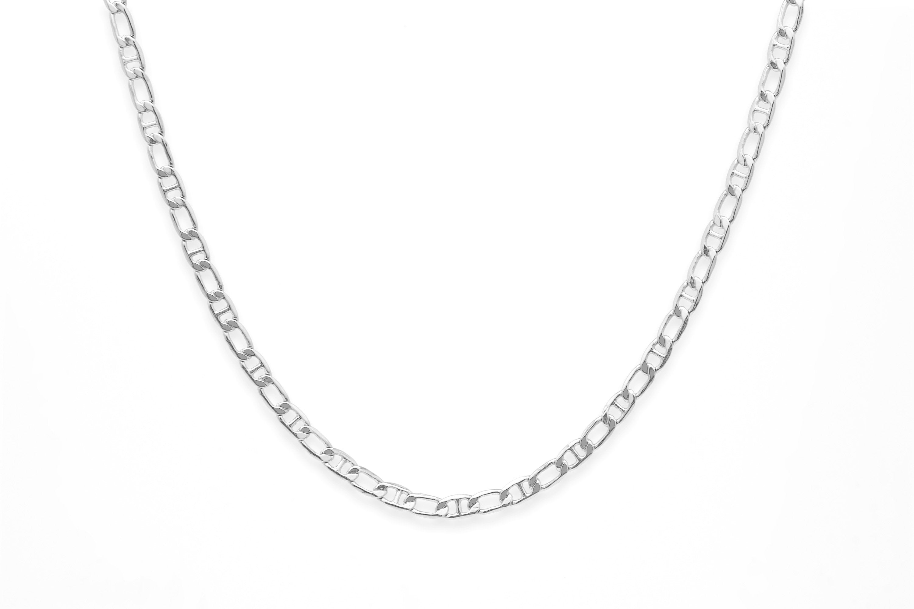 Sobek Silver Link Chain Necklace #color_Silver