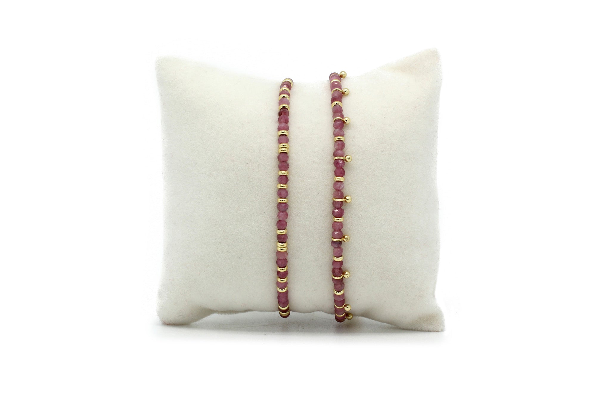 Serenity Pink Tourmaline Bracelet Stack - Boho Betty