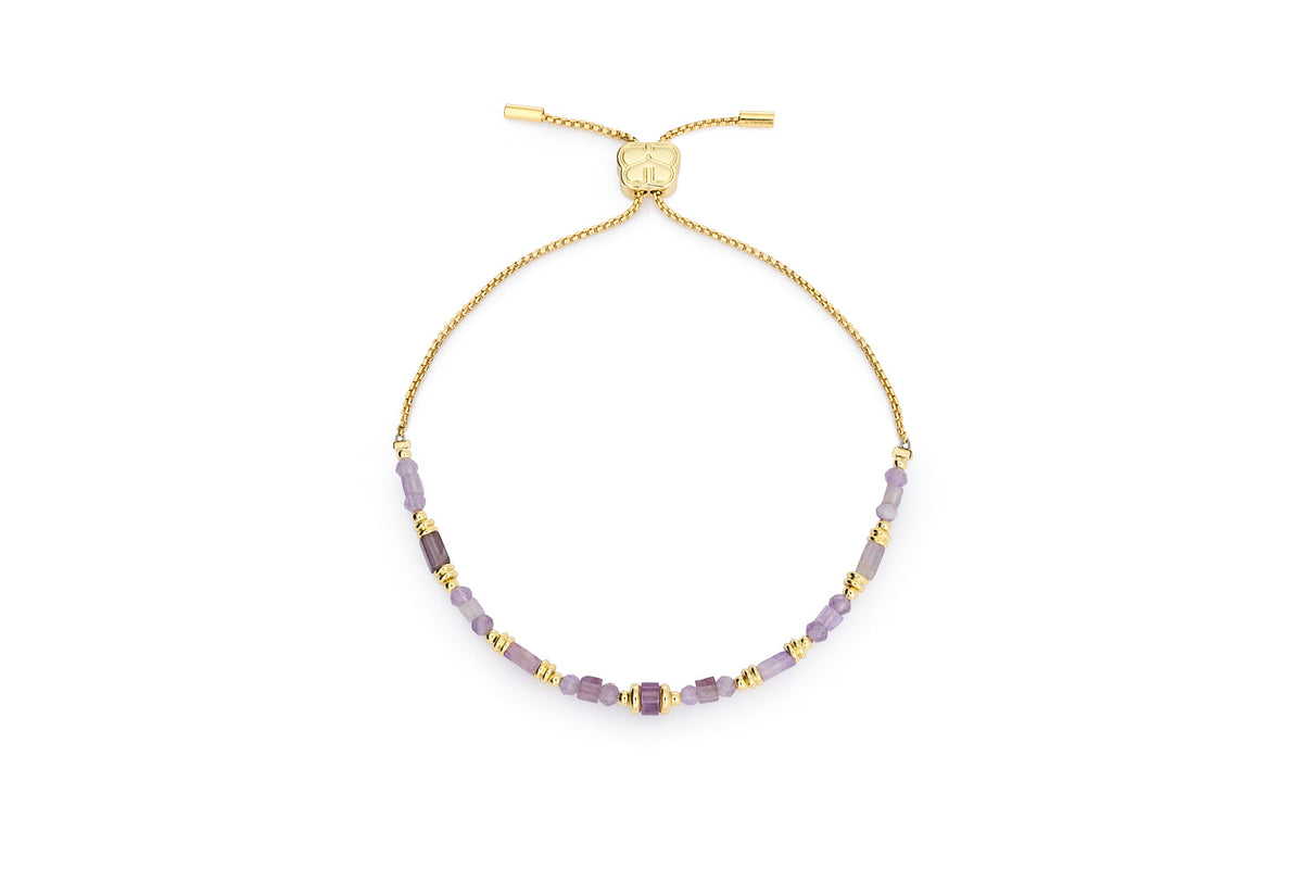 Salma Gold & Amethyst Gemstone Bracelet