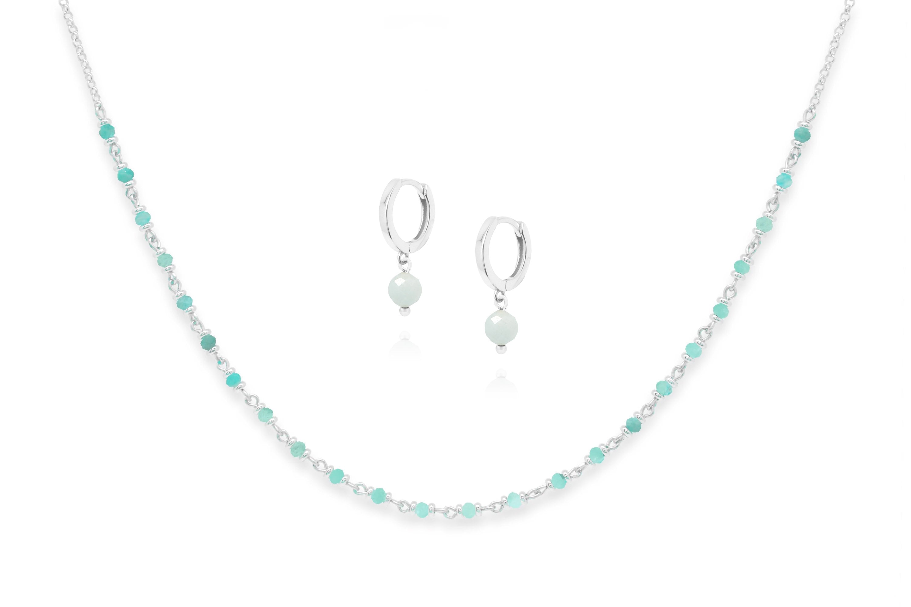 Panacea Silver Necklace & Earring Gift Set - Boho Betty