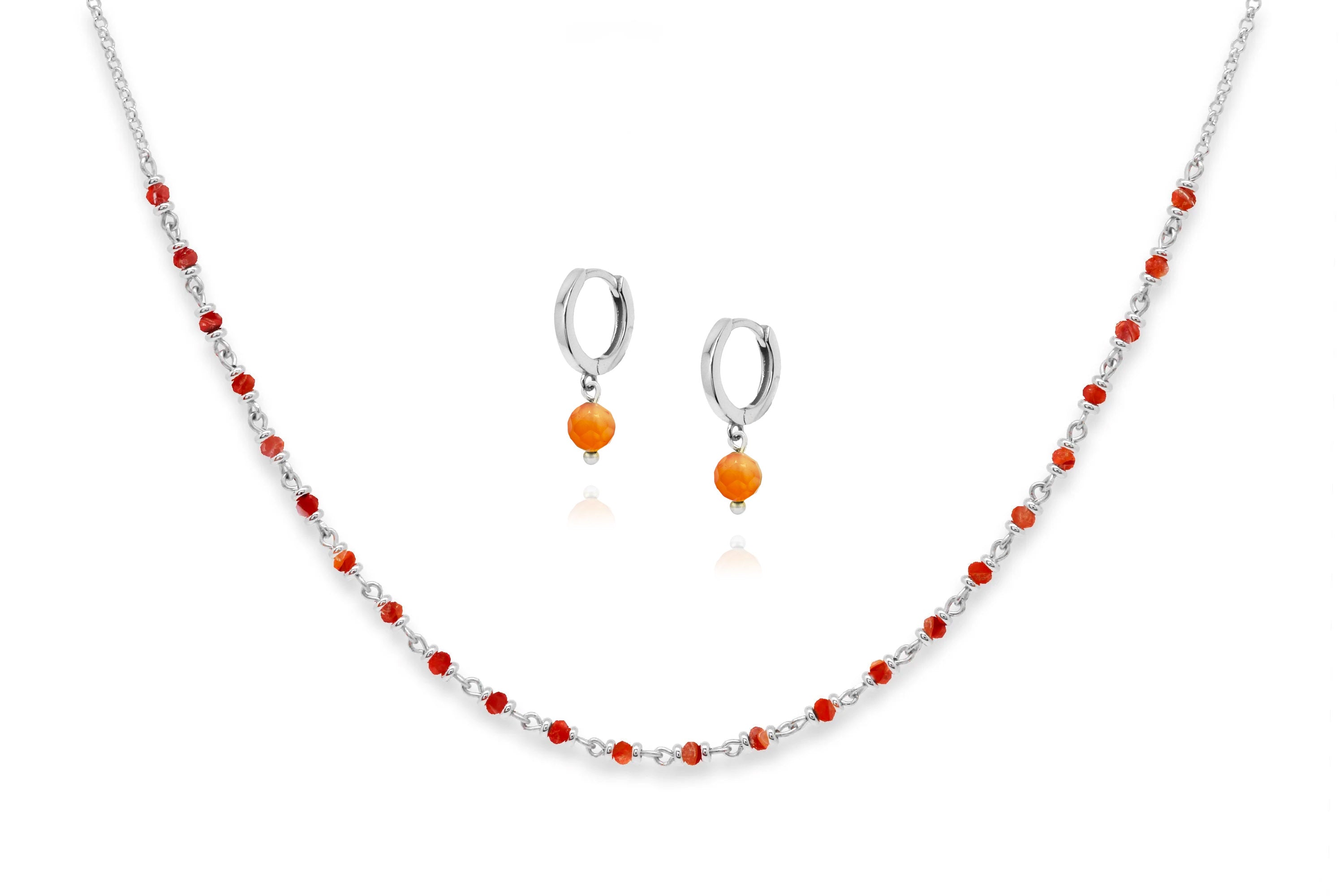 Carnelian Panacea Enchant Silver Set#color_carnelian