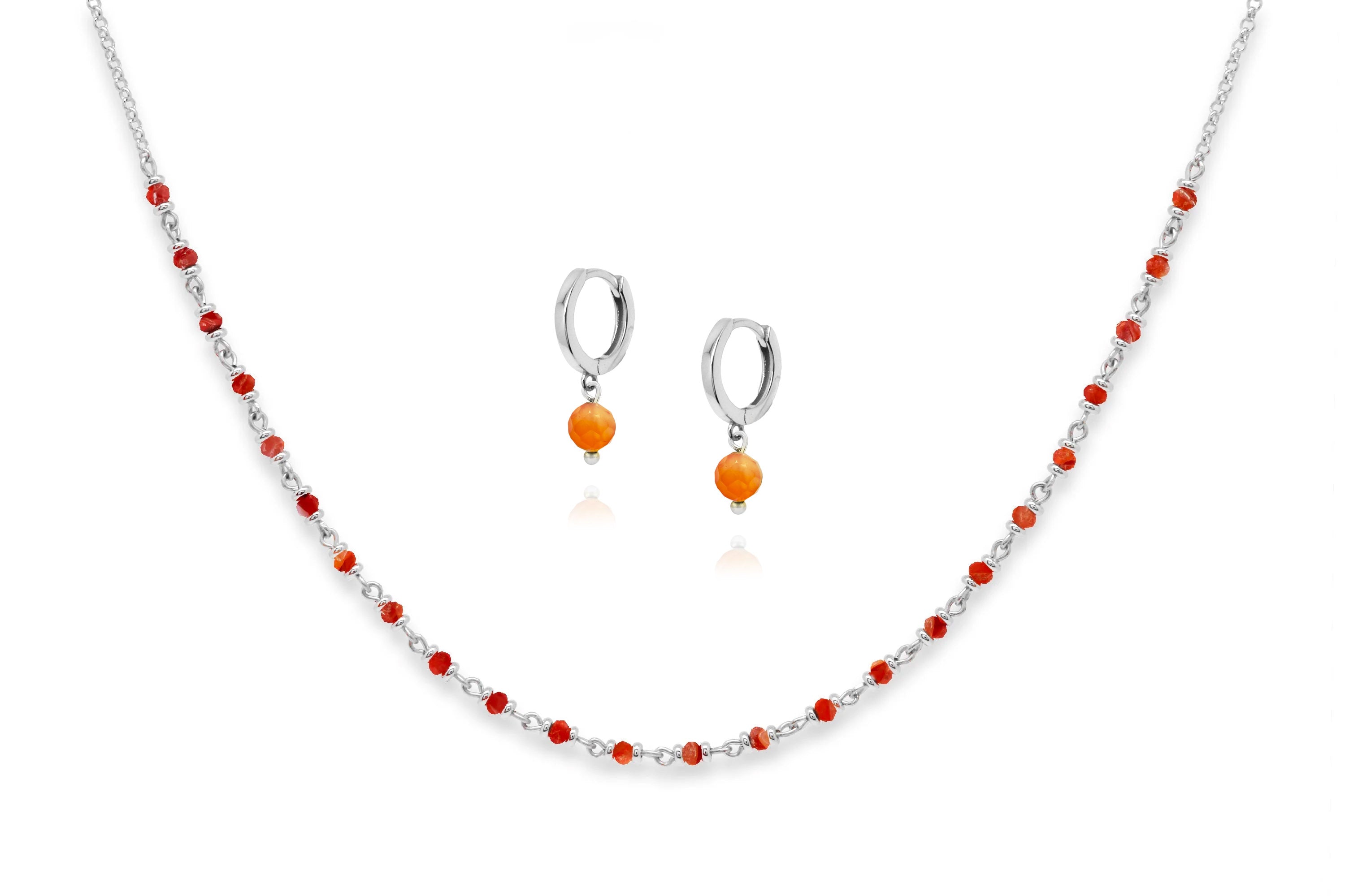 Panacea Silver Necklace & Earring Gift Set - Boho Betty