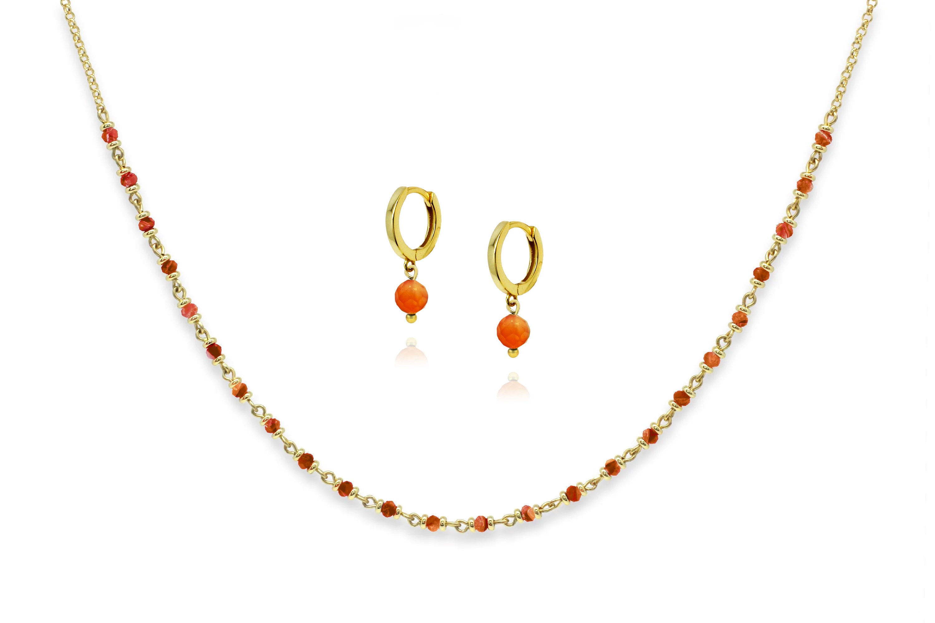 Panacea Gold Necklace Earring Gift Set