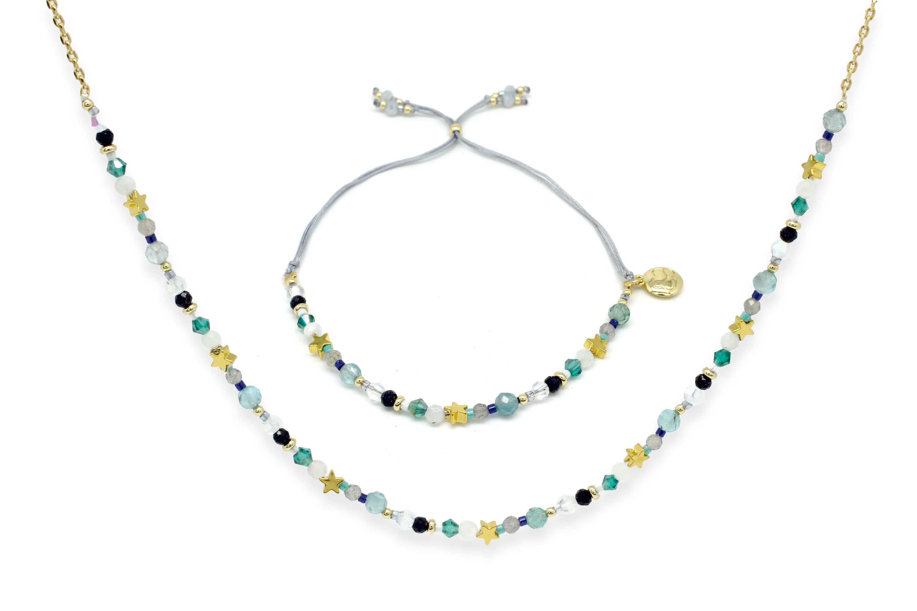 Seul Sandstone Necklace & Bracelet Gift Set - Boho Betty