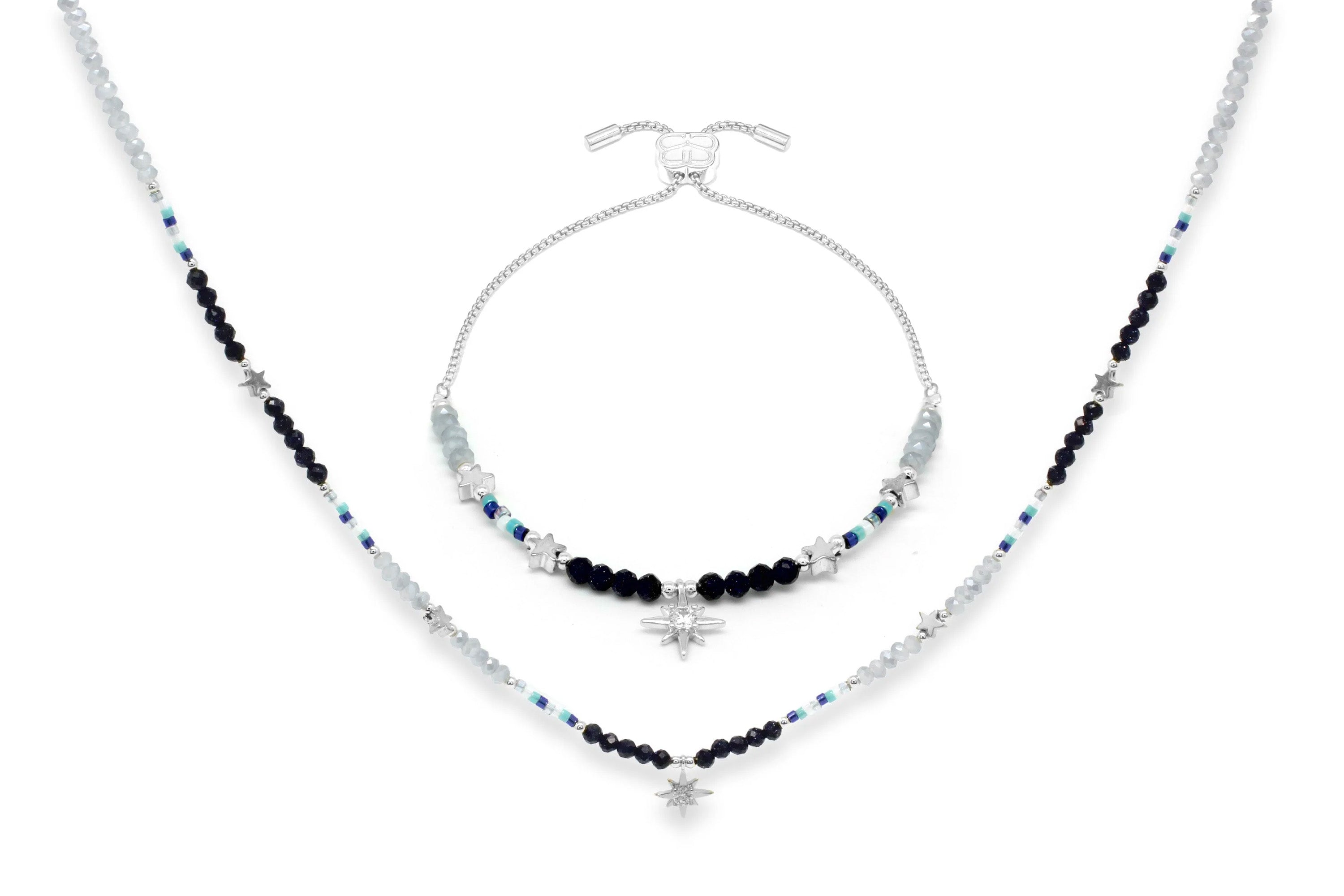 Shining Star Necklace & Bracelet Gift Set - Boho Betty