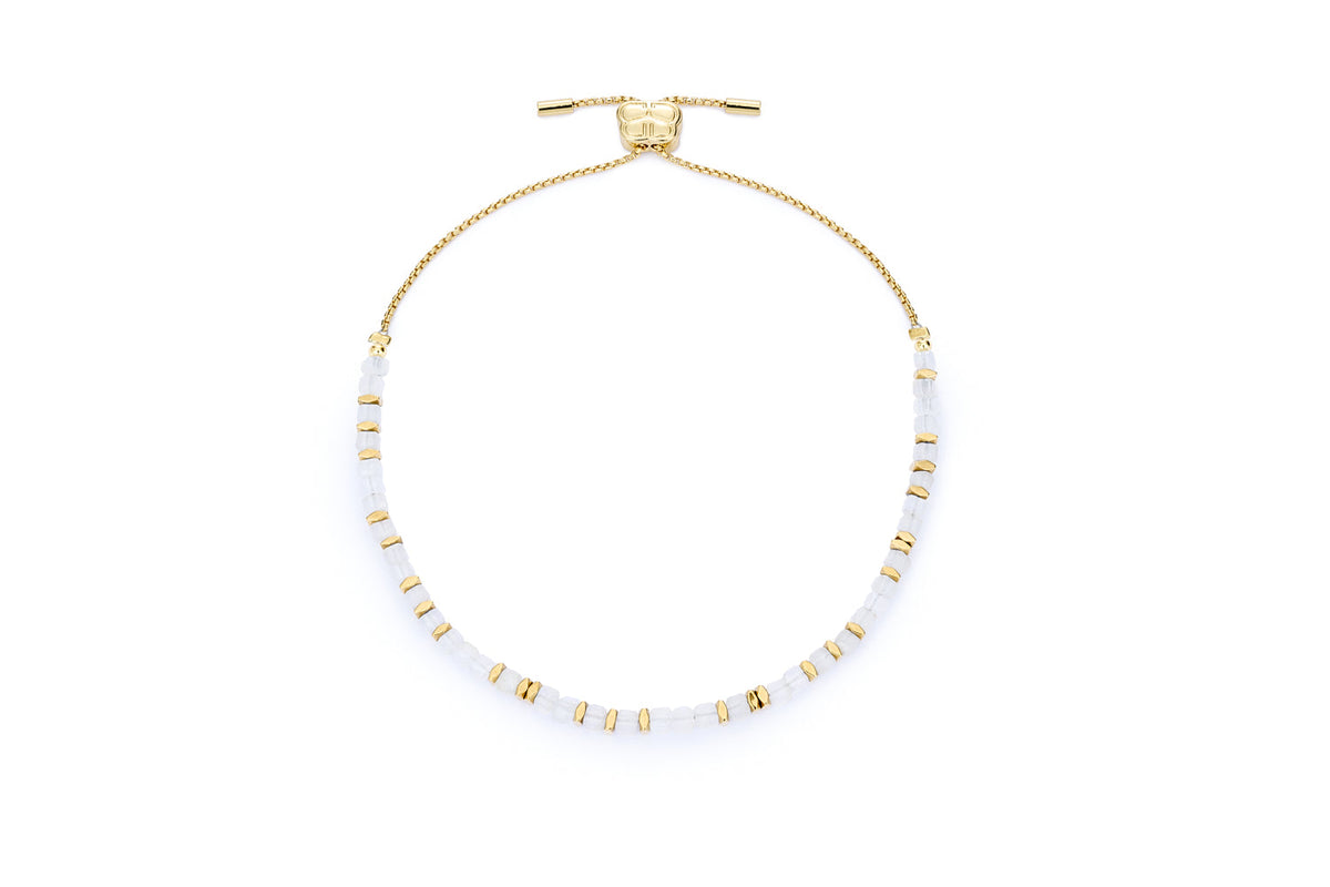 Valentina Gold & Rainbow Moonstone Bracelet