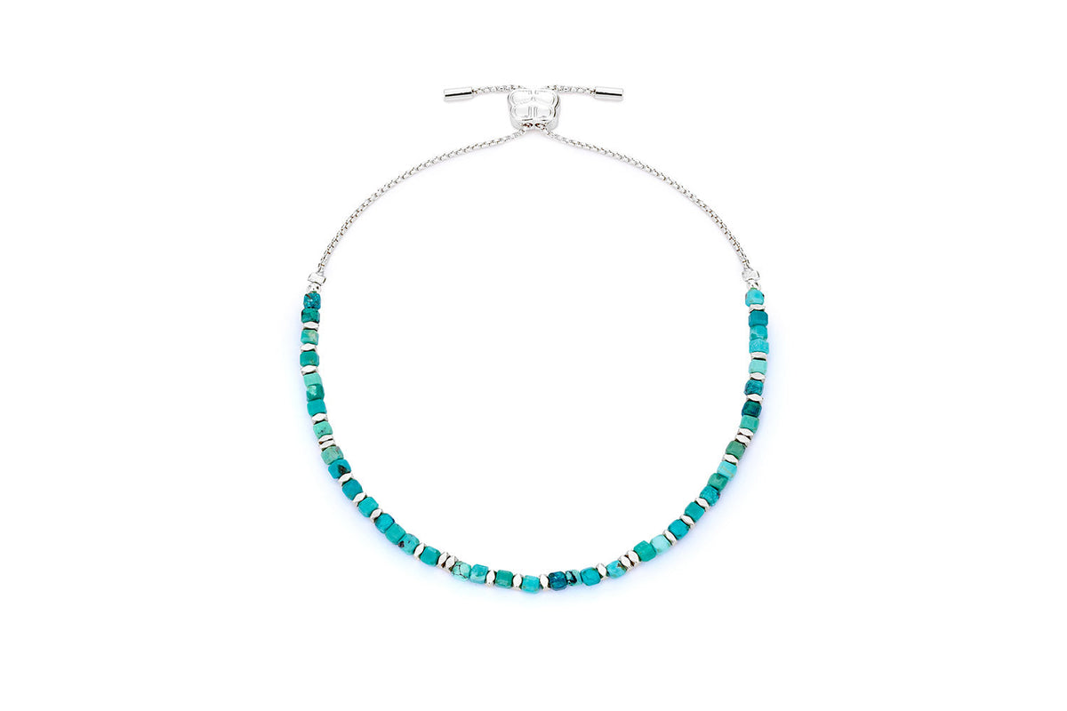 Valentina Silver & Turquoise Howlite Slider Bracelet