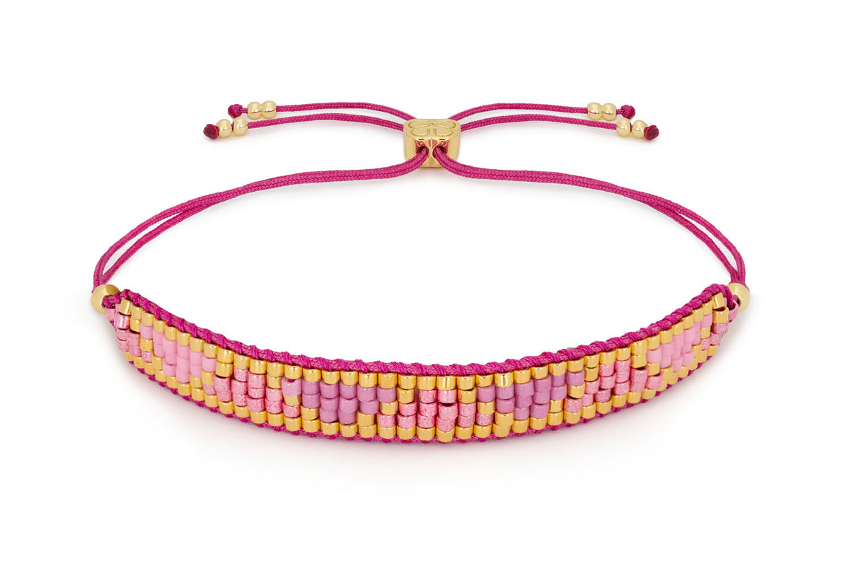 Venus Point Pink Beaded Friendship Bracelet