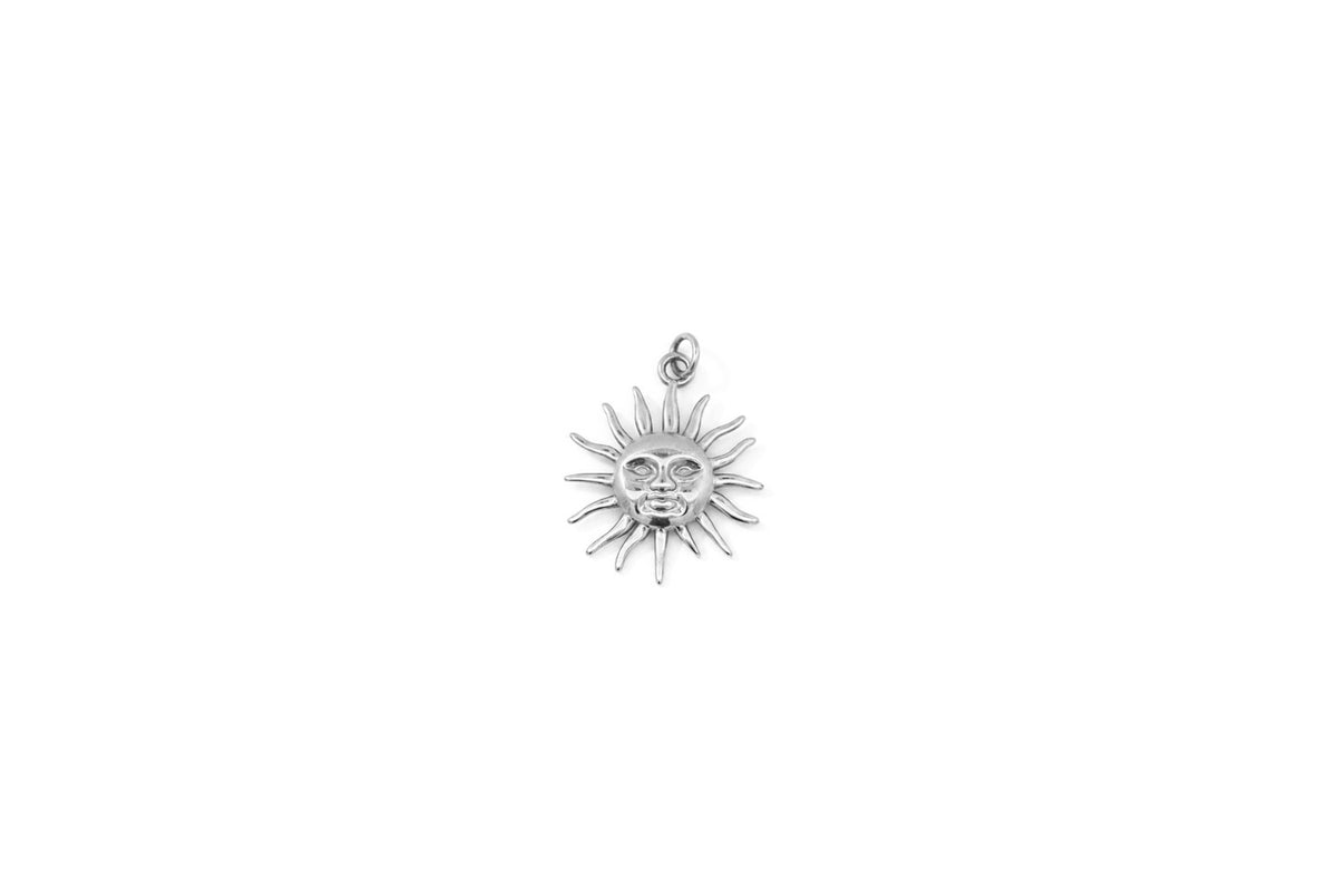 Silver Sun Charm