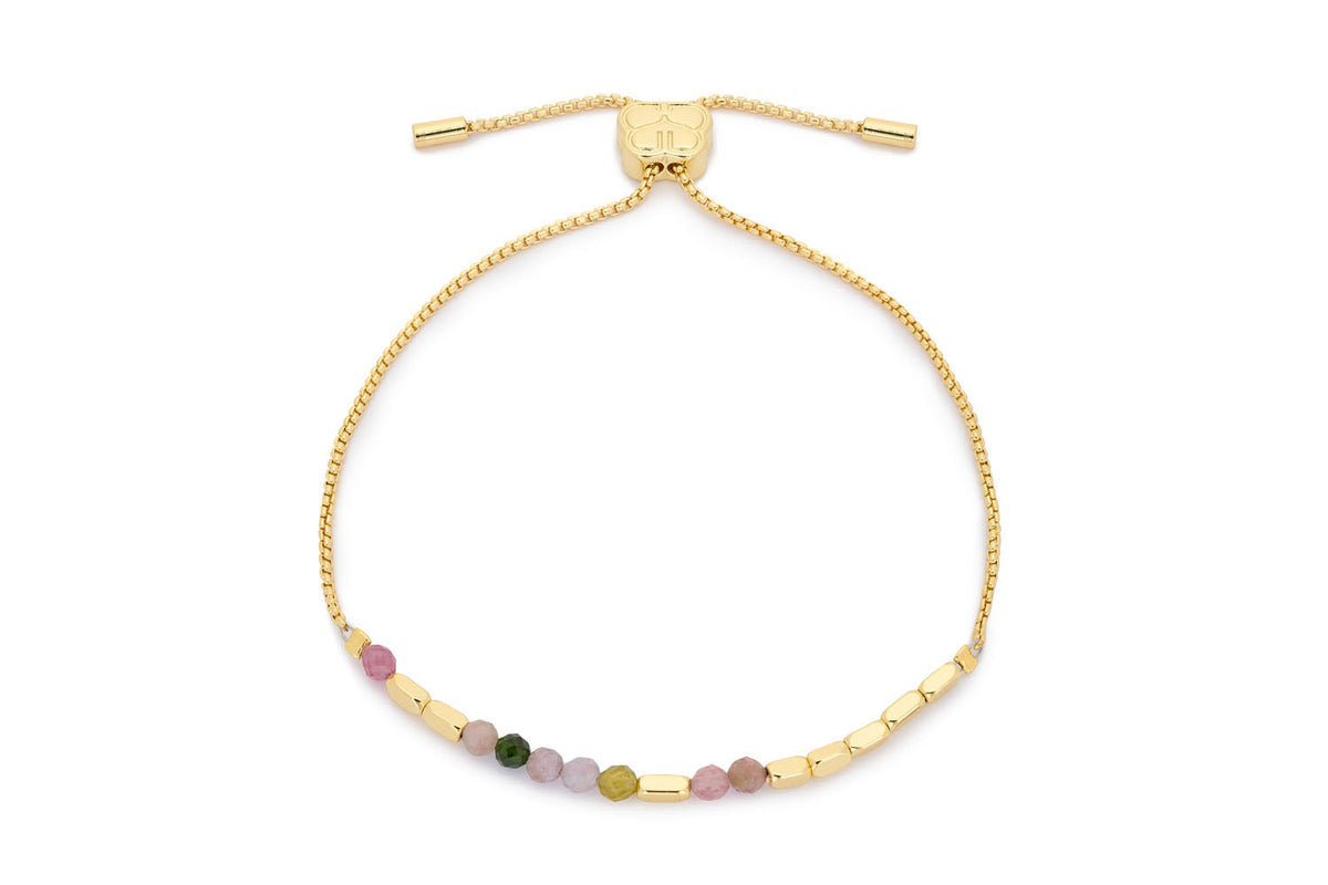 Wisdom Tourmaline Beaded Morse Code Bracelet