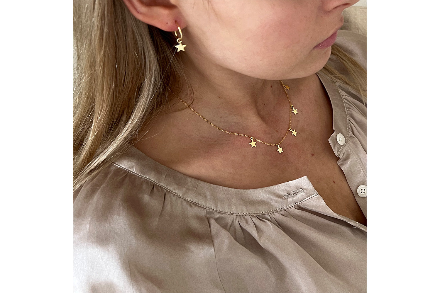 Asti Gold Necklace & Earring Gift Set - Boho Betty