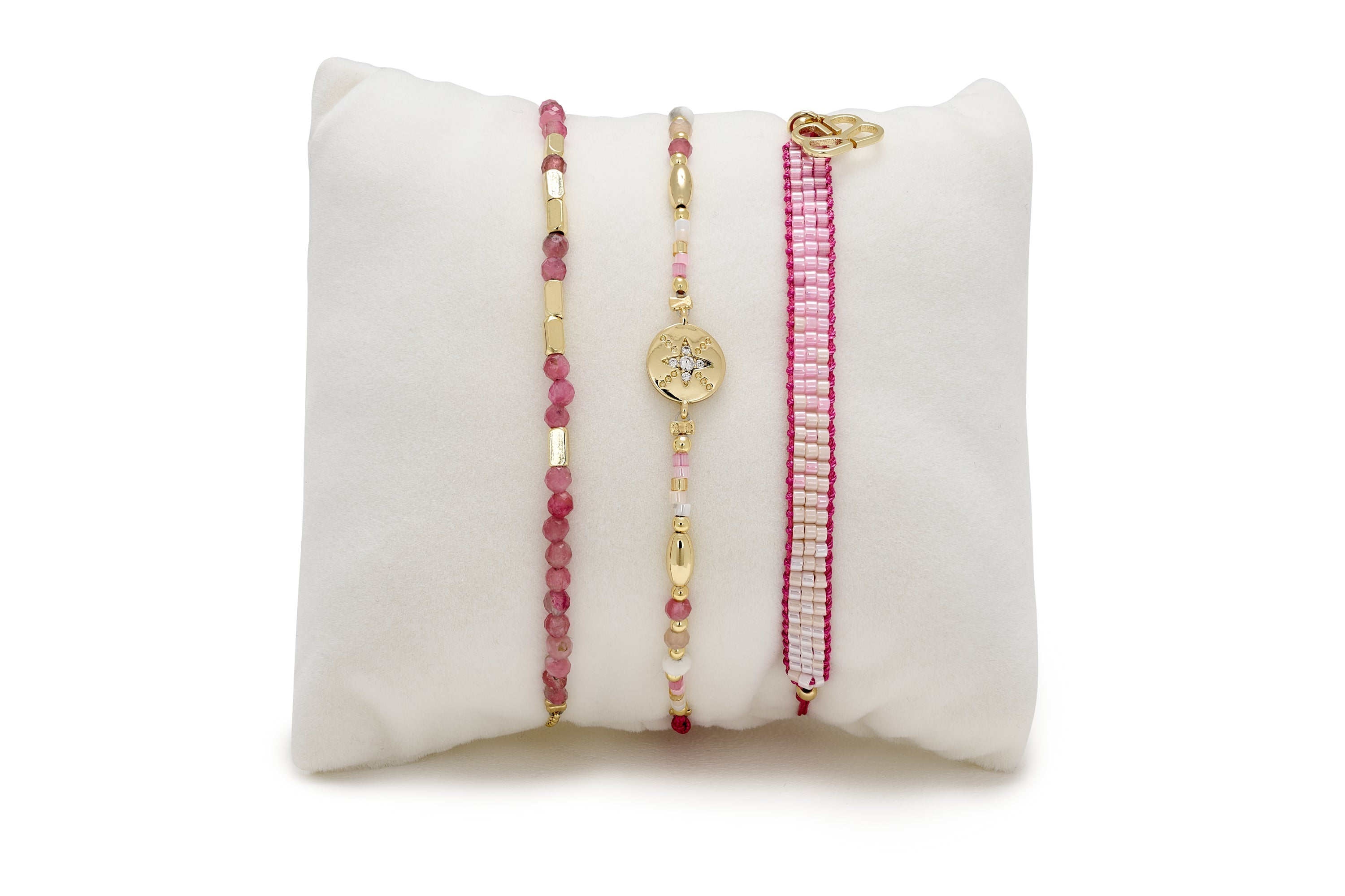 Claramay Pink Bracelet Stack - Boho Betty