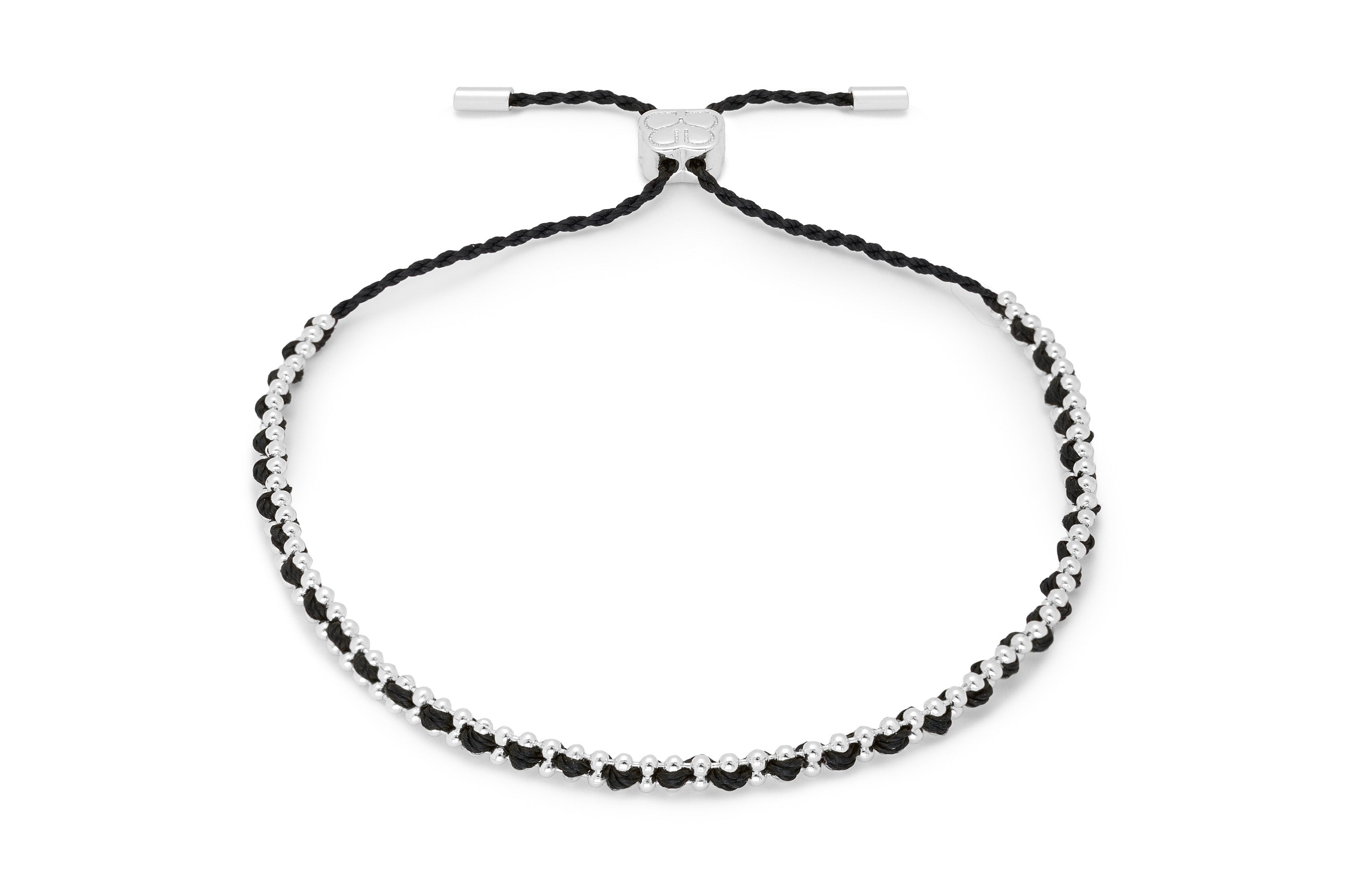 Braid Black & Silver Bracelet - Boho Betty