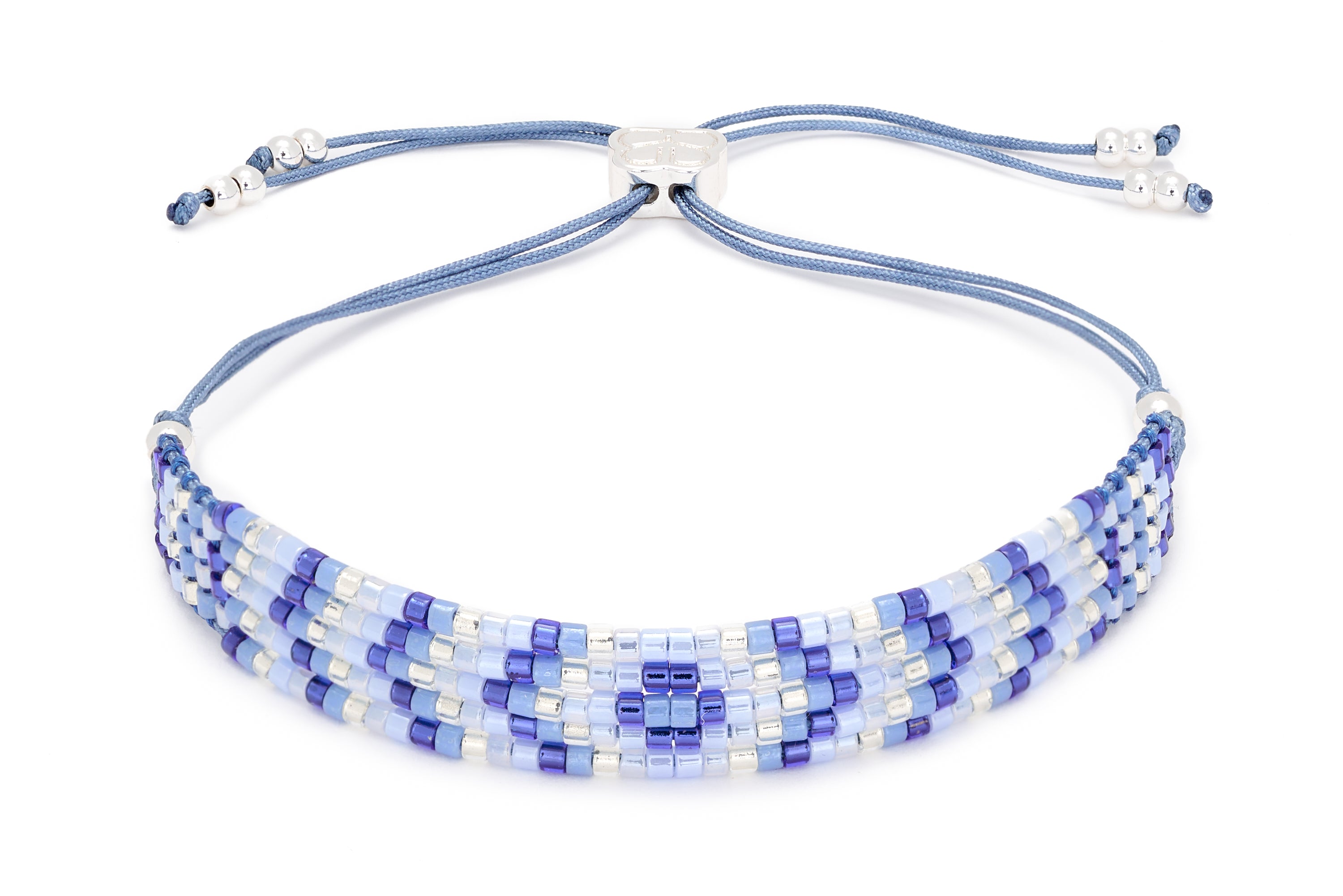 Funhouse Blue Friendship Beaded Bracelet - Boho Betty