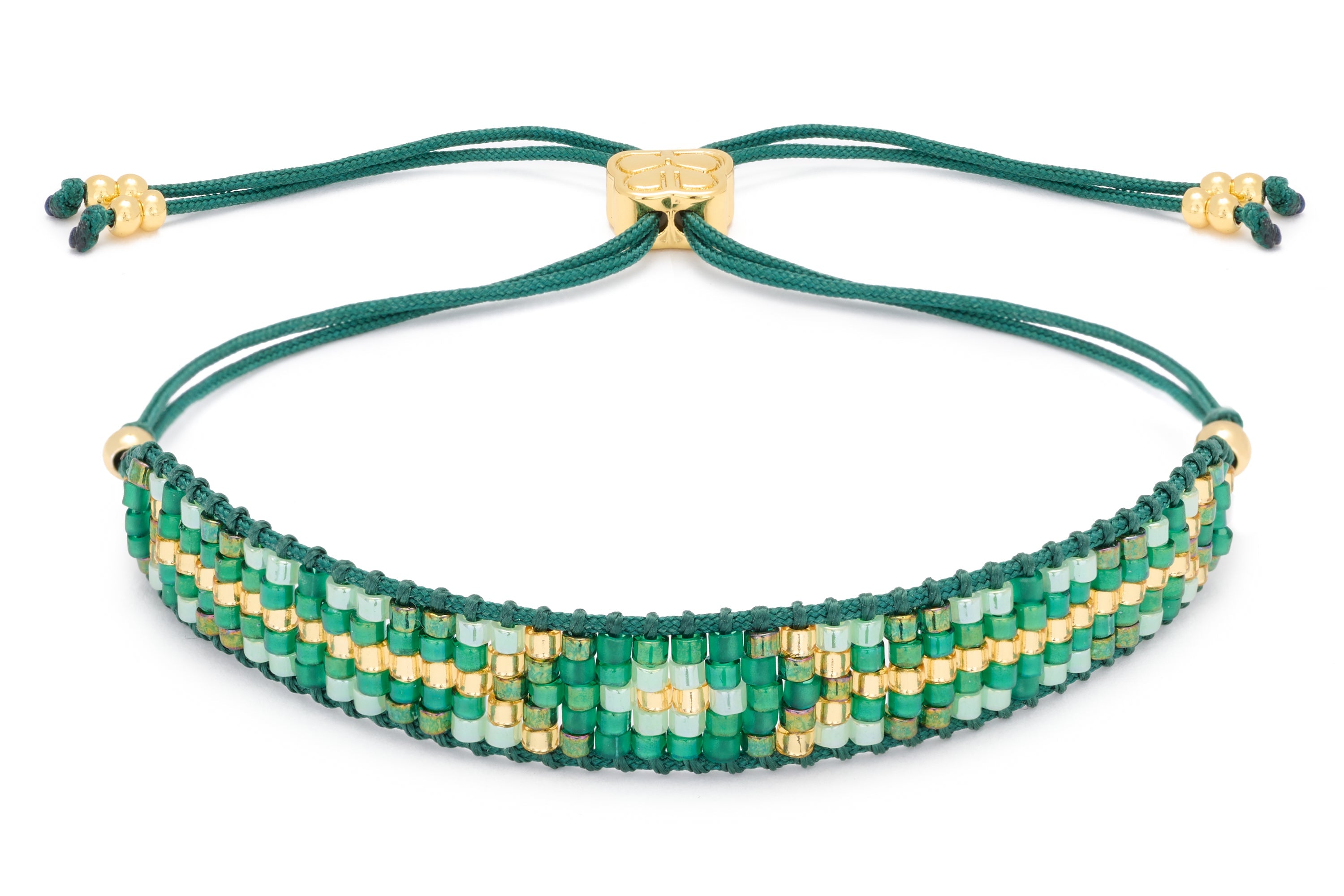 Fantasy Emerald Green Friendship Beaded Bracelet - Boho Betty