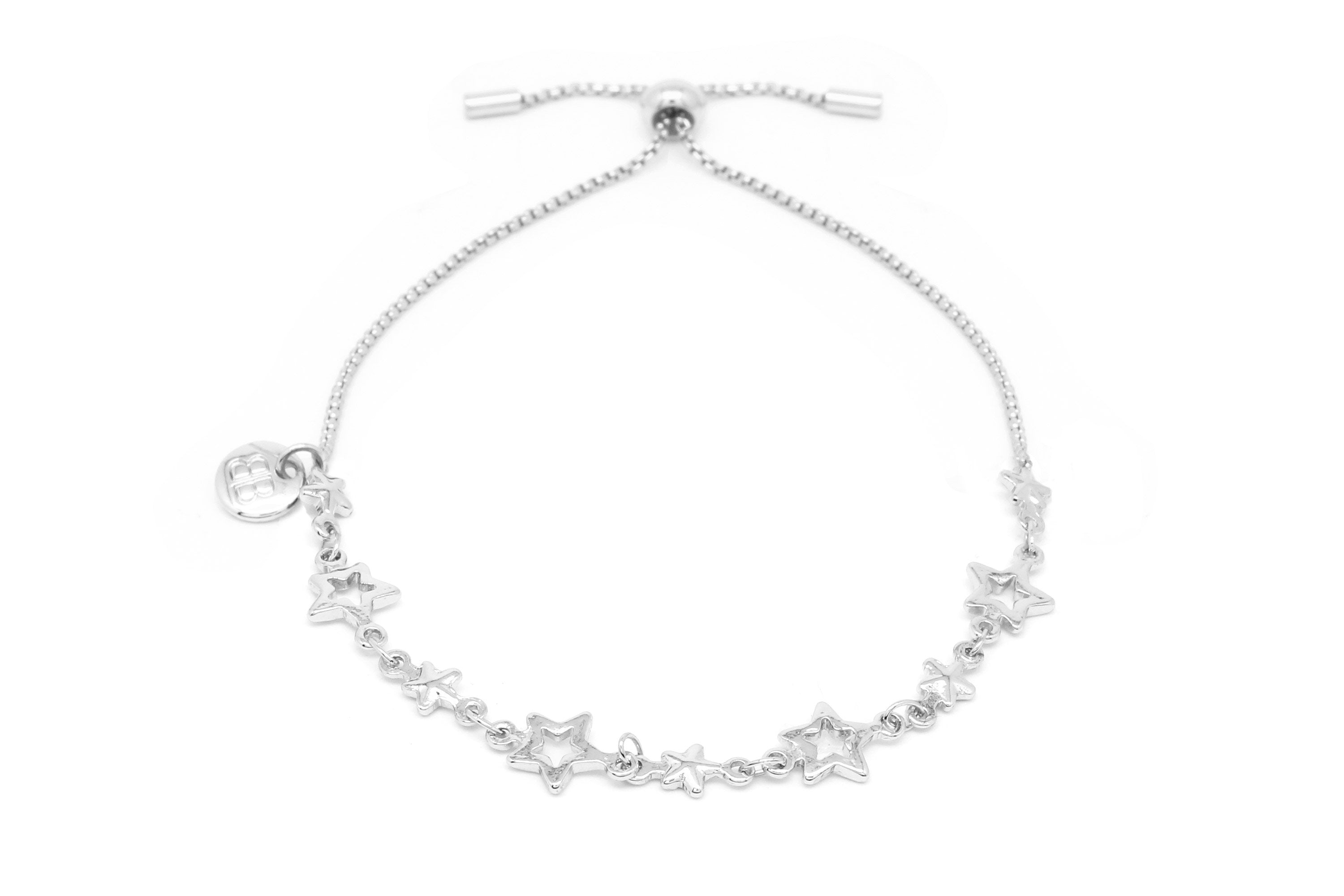 Almach Silver Multi Star Bracelet - Boho Betty