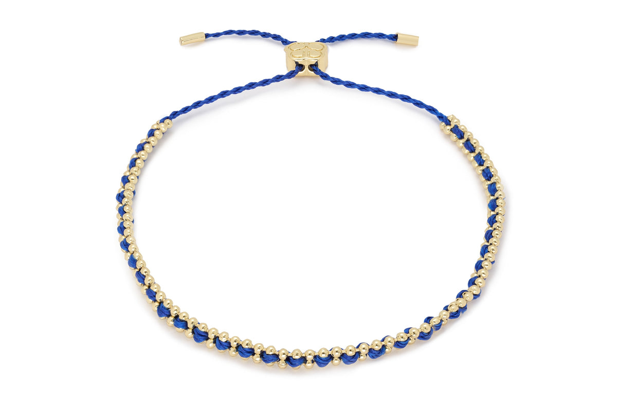 Braid Navy Blue Gold Bracelet