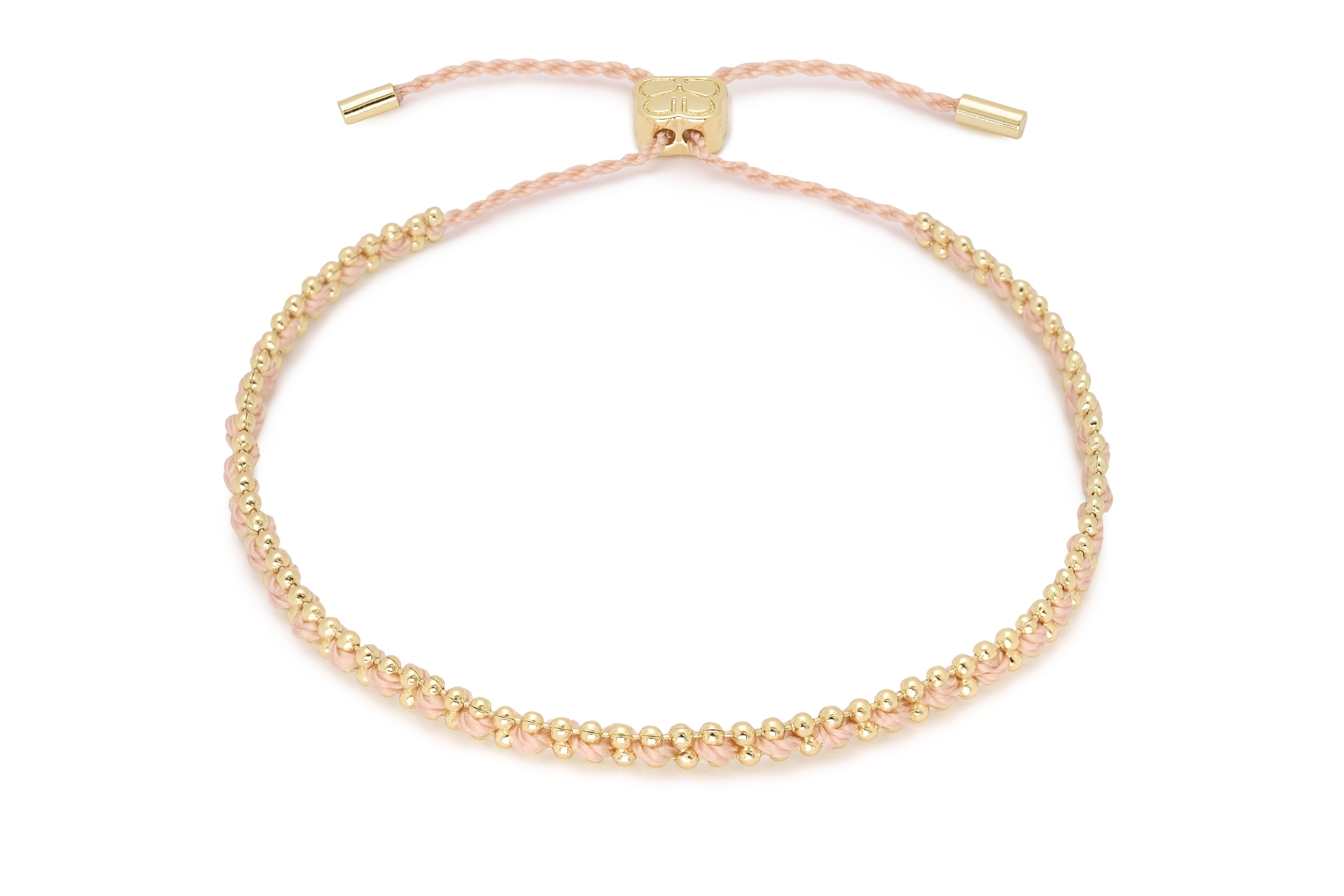 Braid Pink & Gold Bracelet - Boho Betty