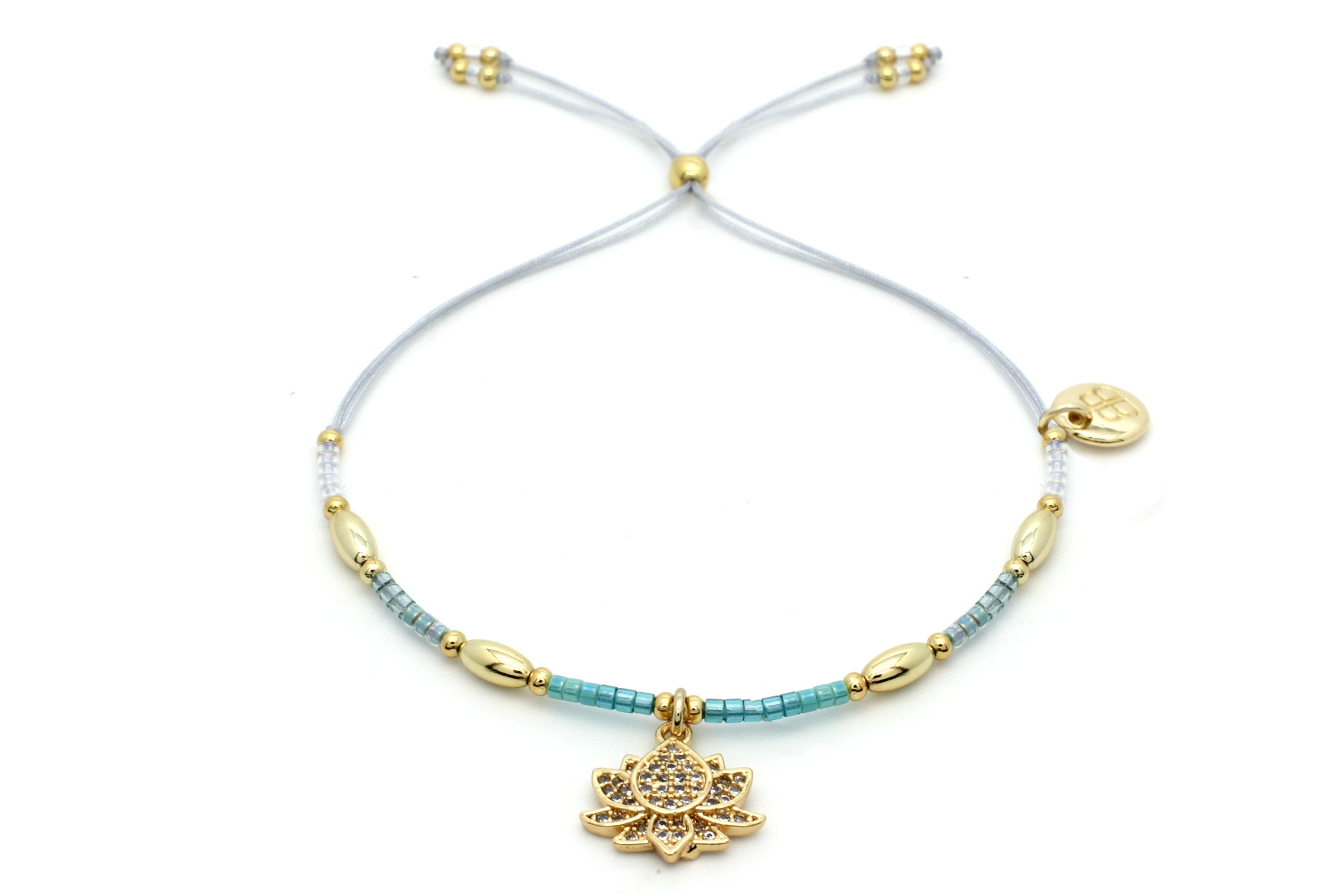 Candelaria Blue Friendship Gold Bracelet - Boho Betty