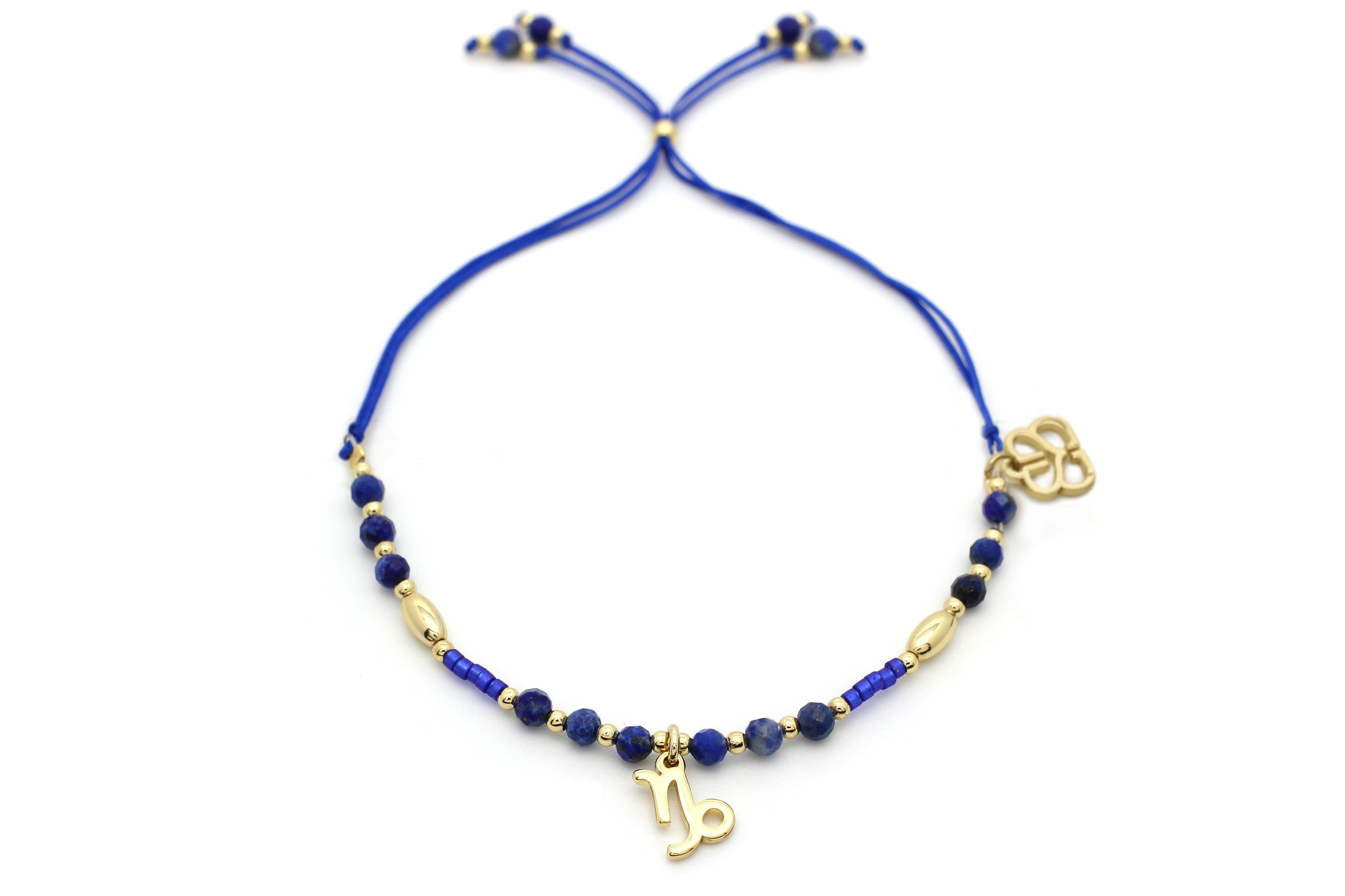 Capricorn Zodiac Gemstone Gold Bracelet - Boho Betty