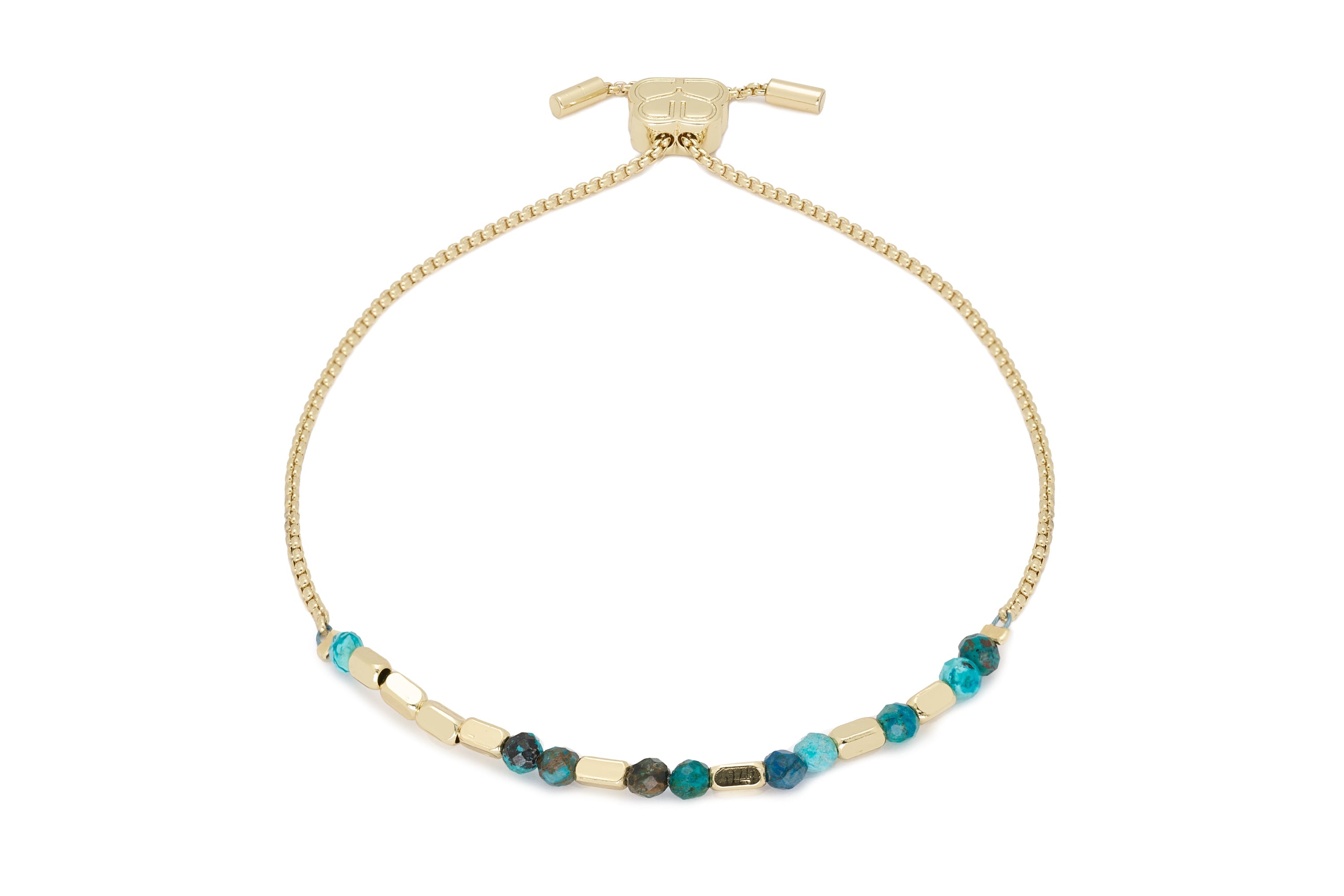 Intuition Azurite Gold Bracelet - Boho Betty