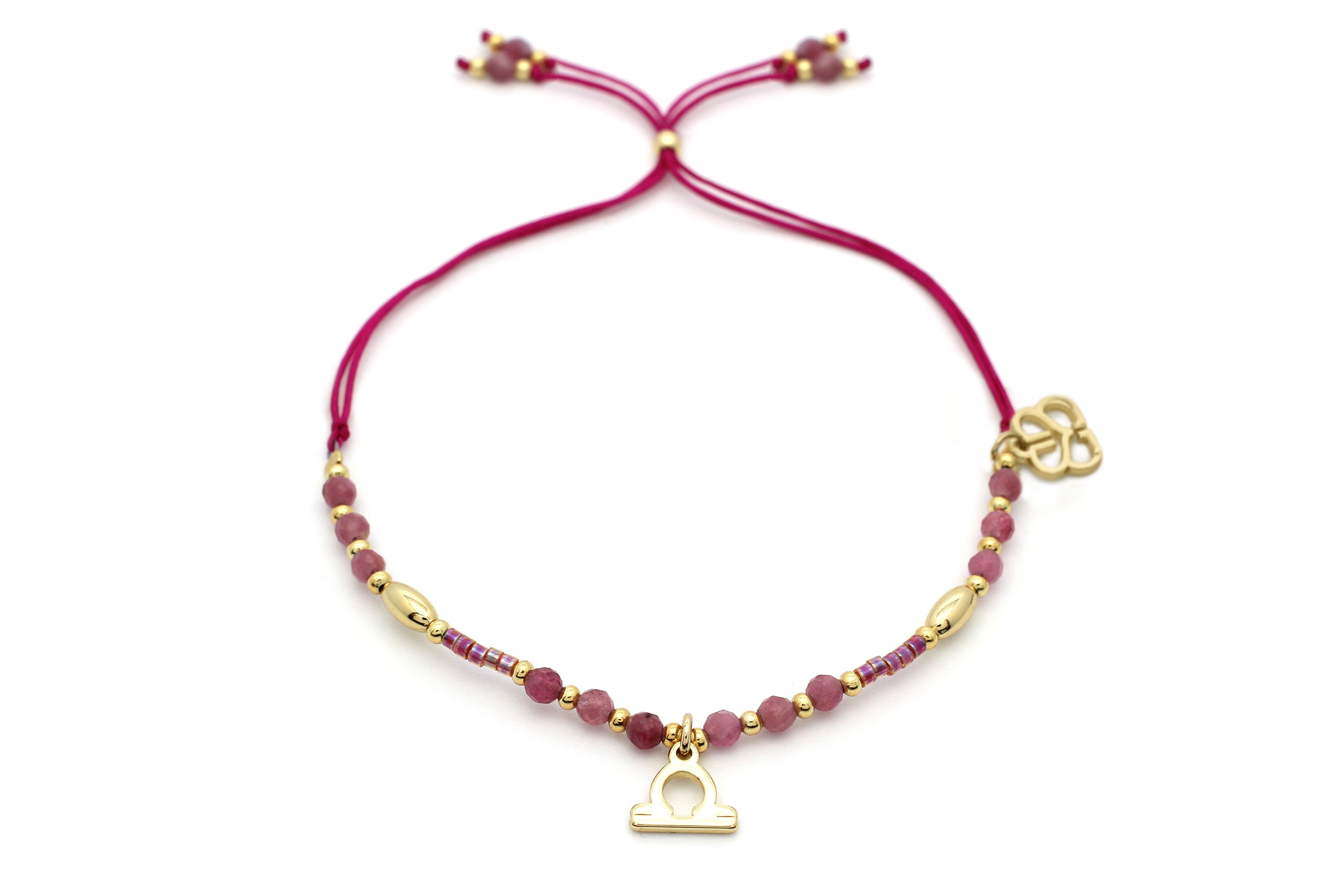 Libra Zodiac Gemstone Gold Bracelet - Boho Betty