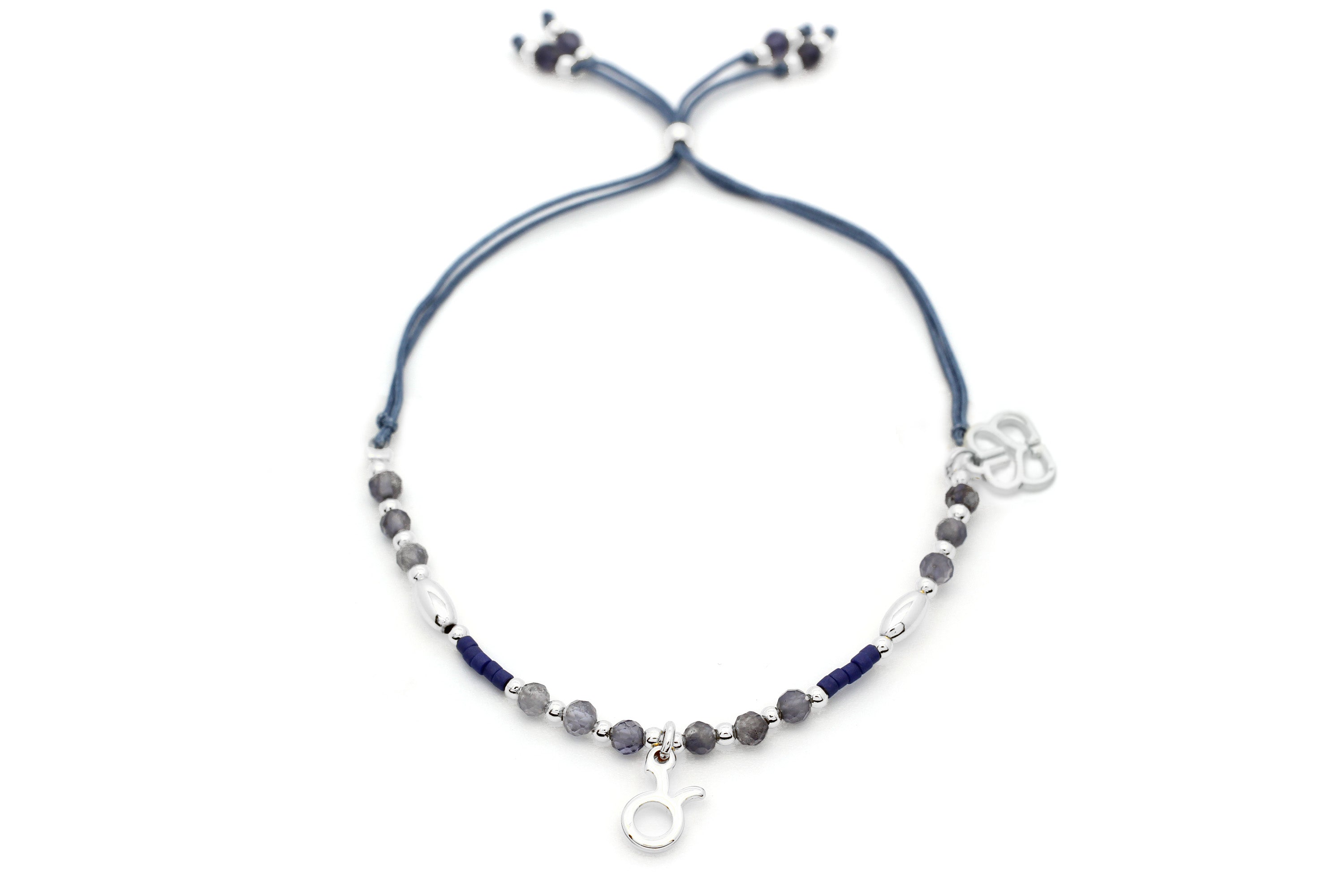 Taurus Zodiac Gemstone Silver Bracelet - Boho Betty