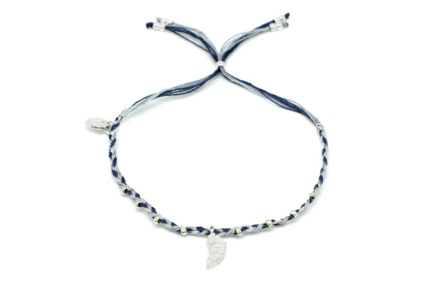 Nash Midnight Blue & Wing Charm Friendship Bracelet - Boho Betty