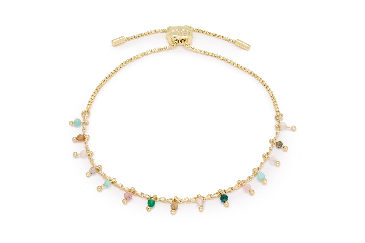 Aloha Multi Gemstone Gold Bracelet