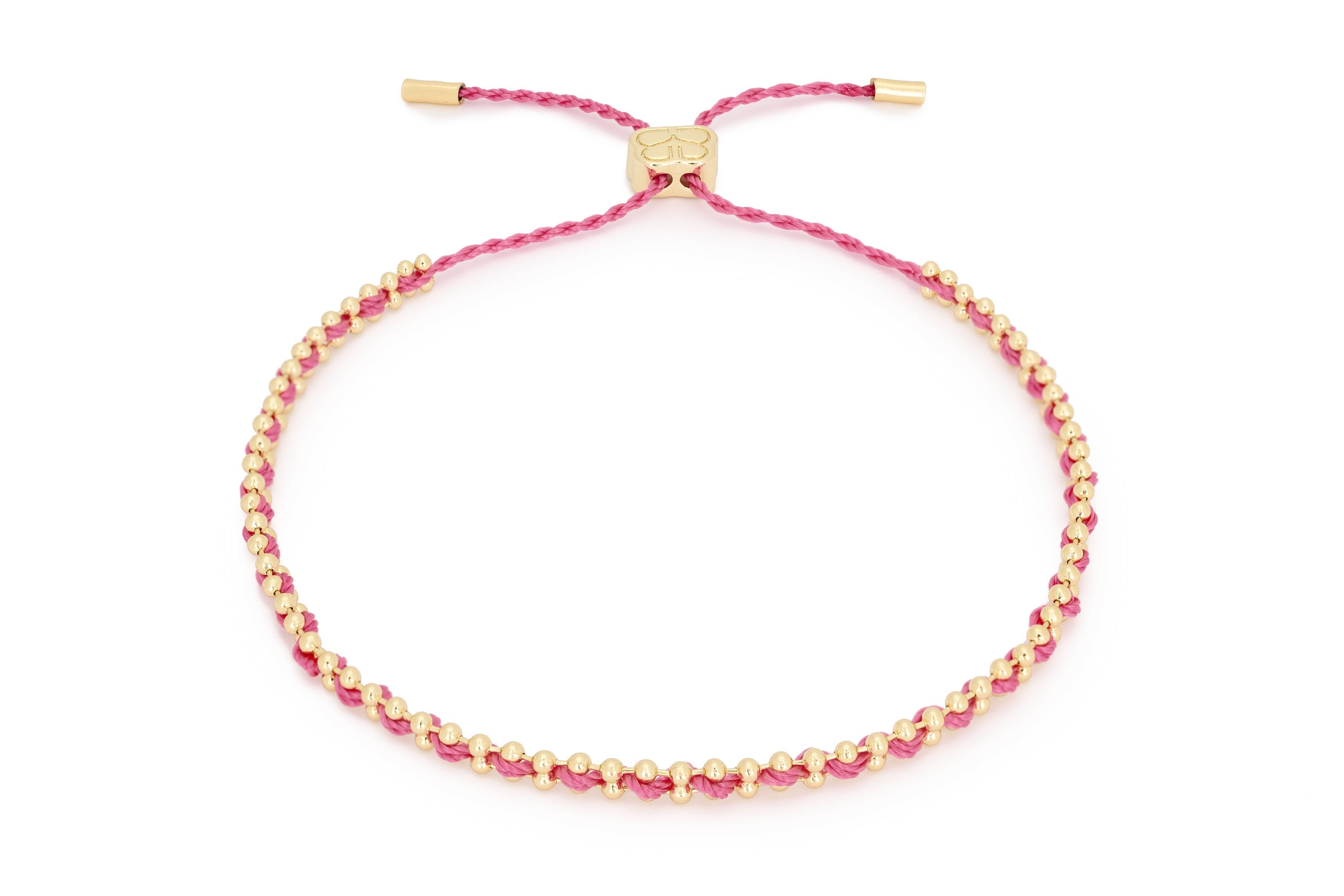 Braid Pink Gold Bracelet - Boho Betty