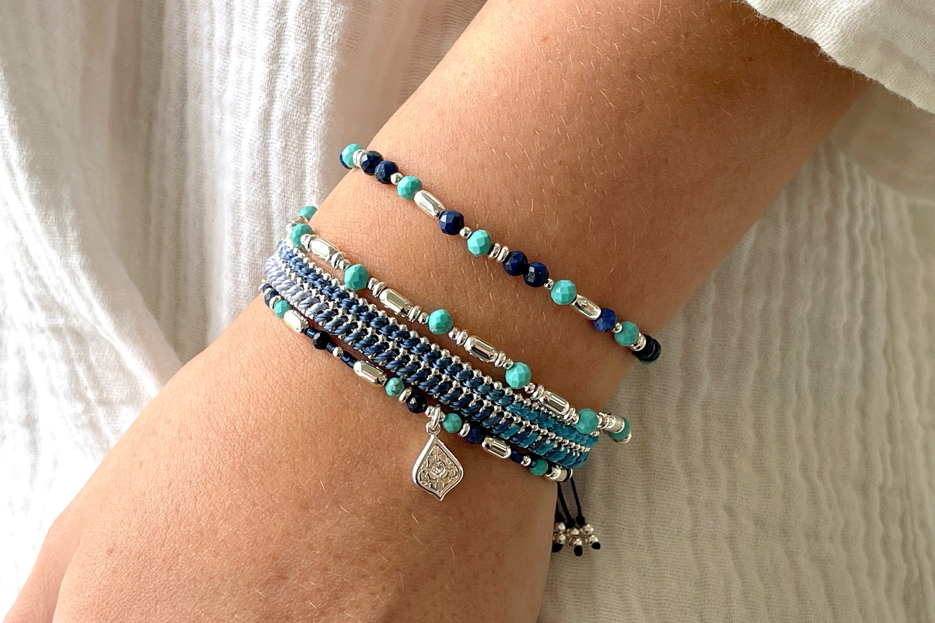 Visible Silver Beaded Bracelet - Boho Betty