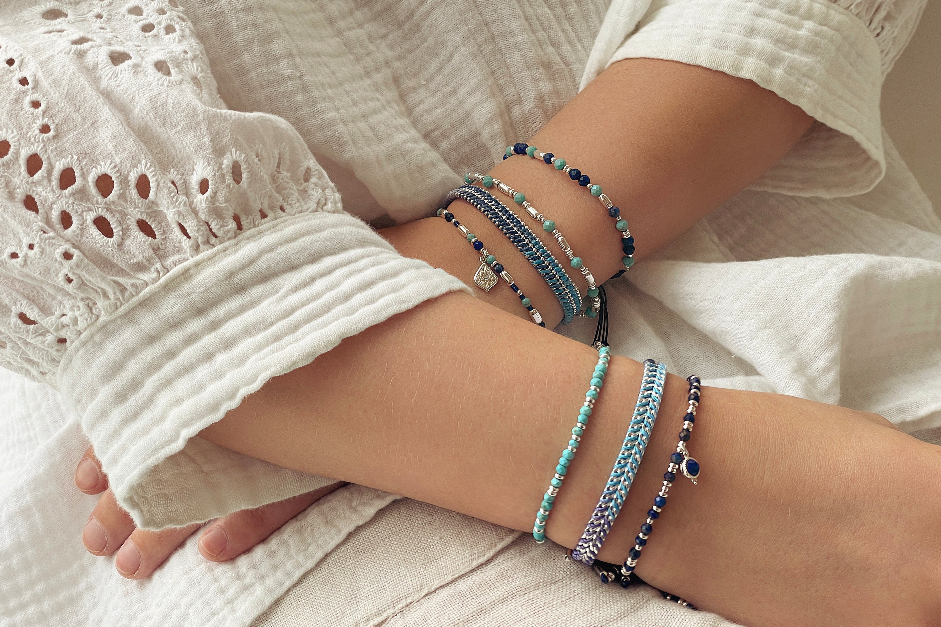 Silver lapis bracelet new arrivals