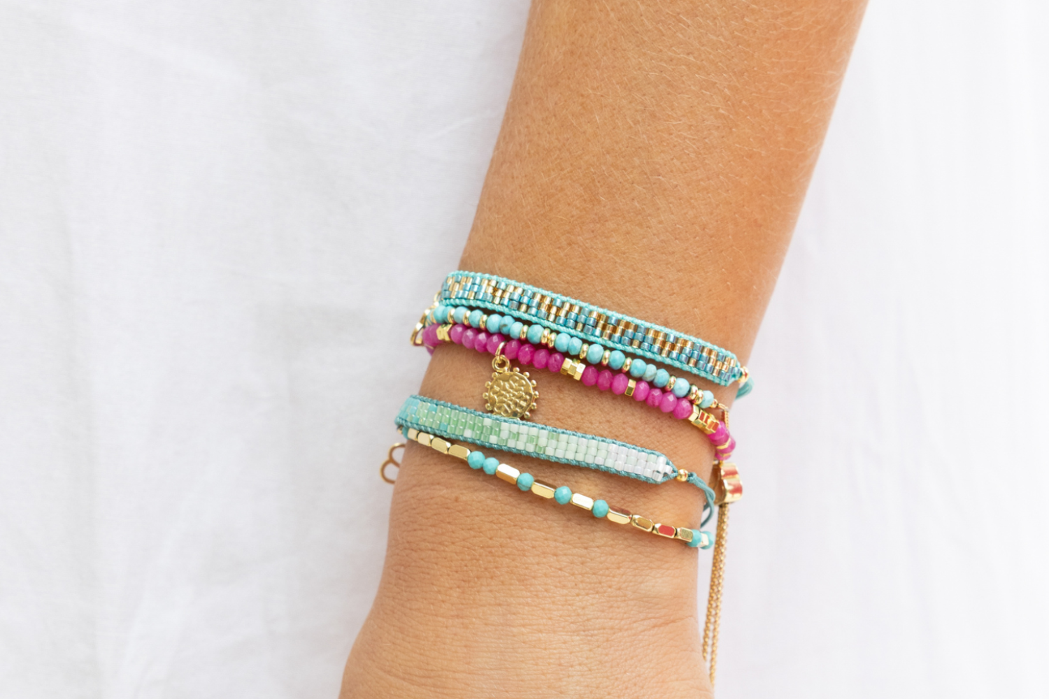 Rosado Pink Bracelet - Boho Betty