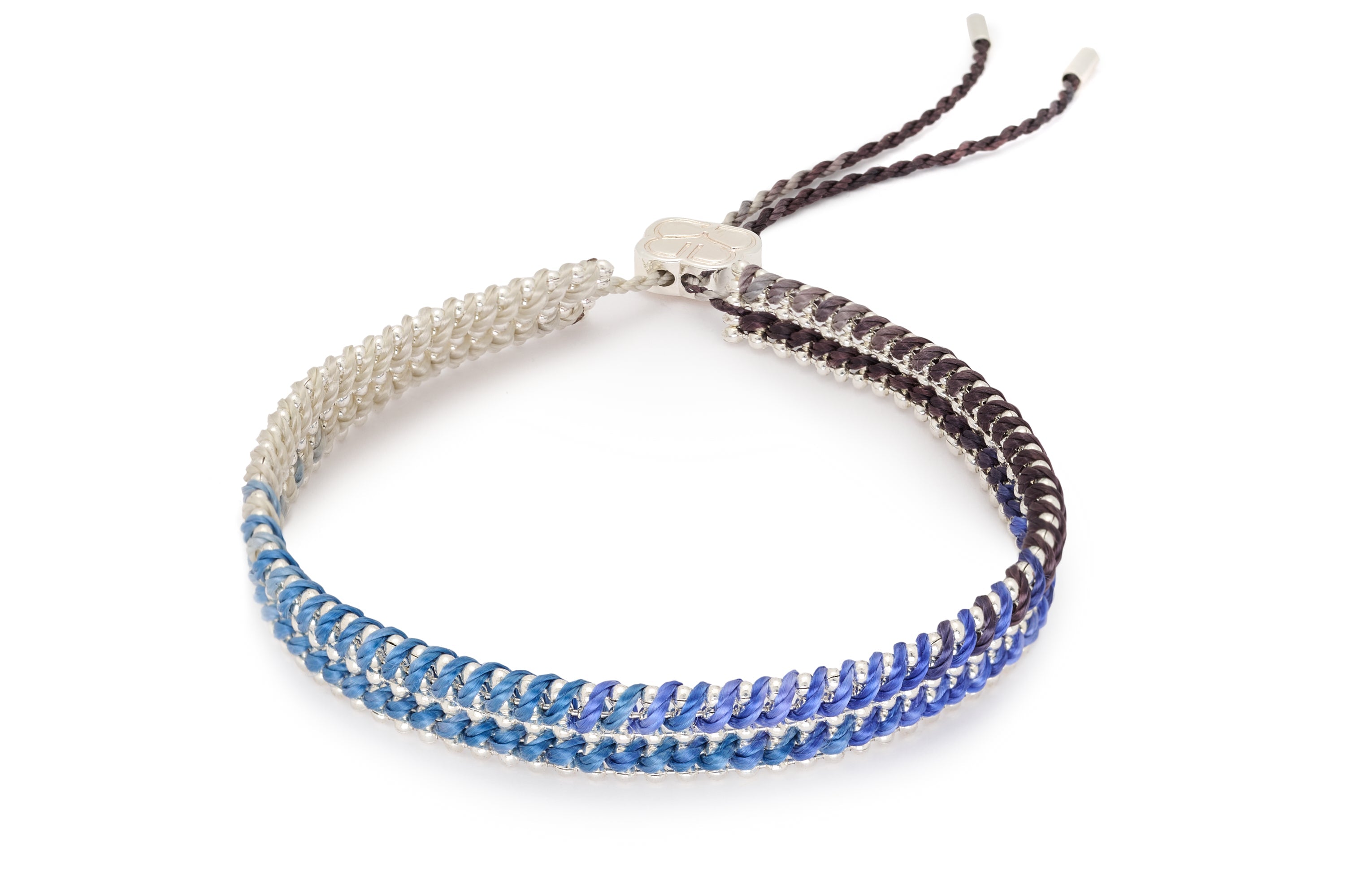 Yolia Denim Ombré Silver Bracelet - Boho Betty