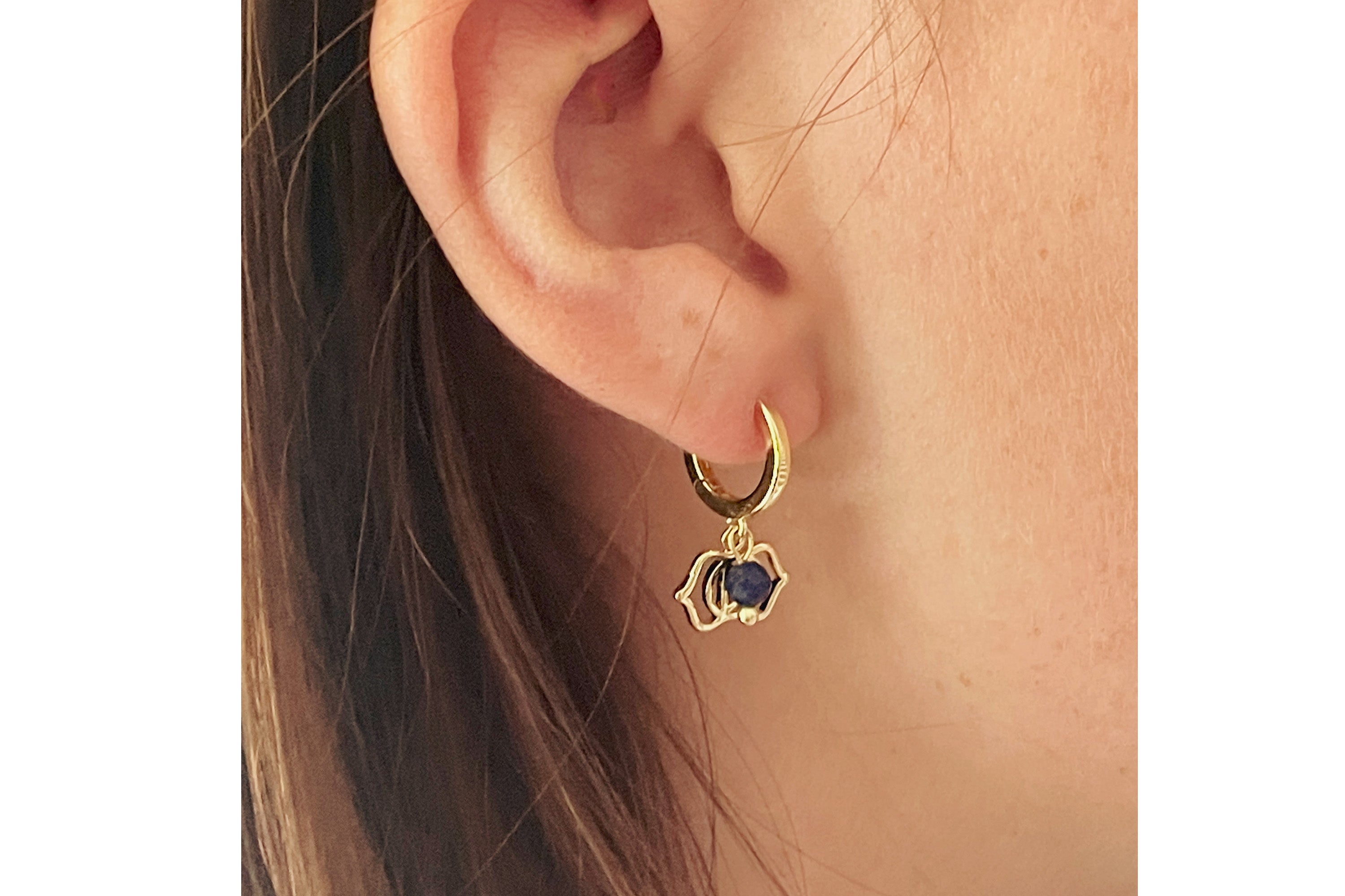 Third Eye Chakra Gold Hoop Earring - Boho Betty