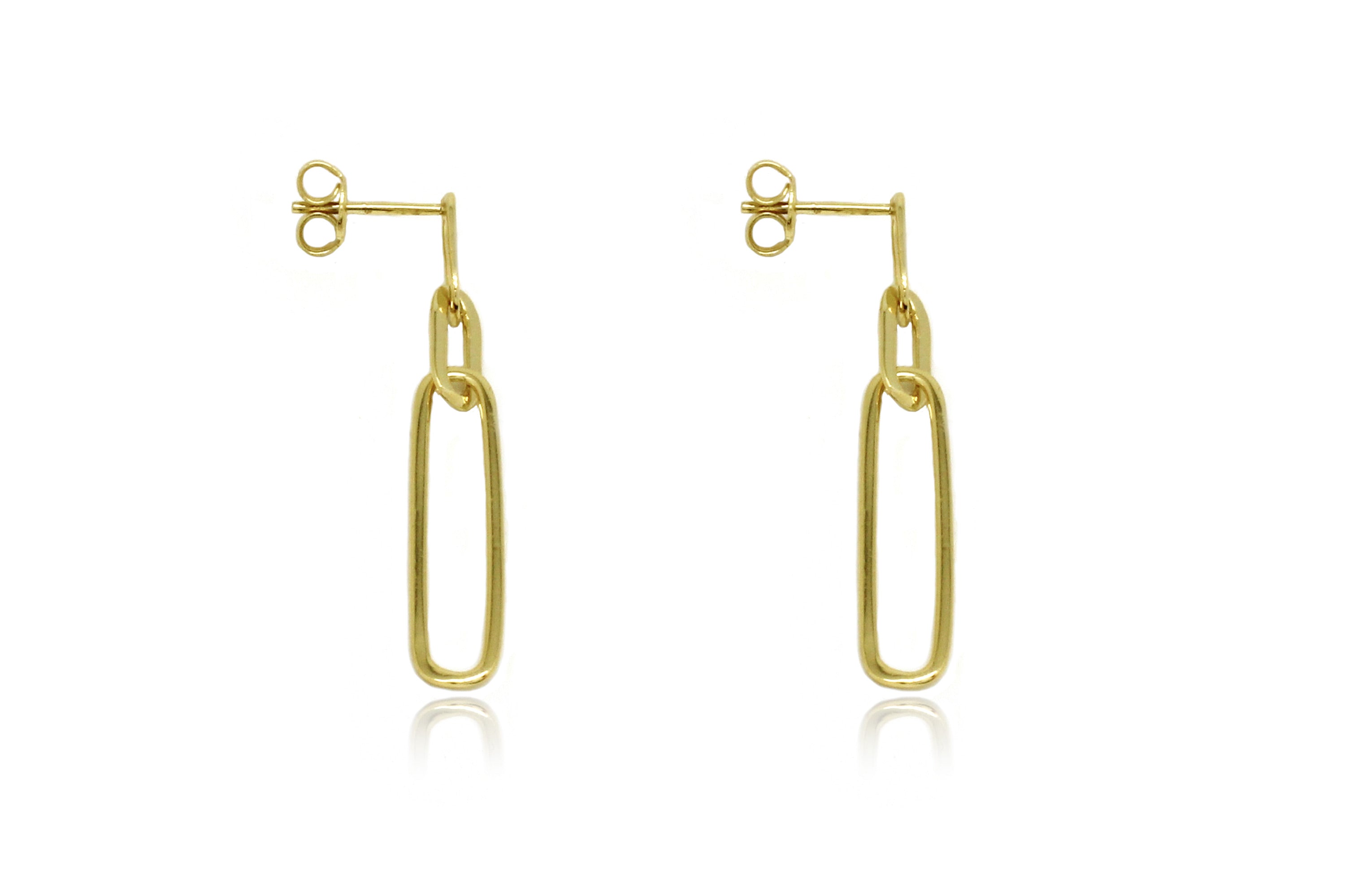 Alto Gold Chain Drop Earrings - Boho Betty