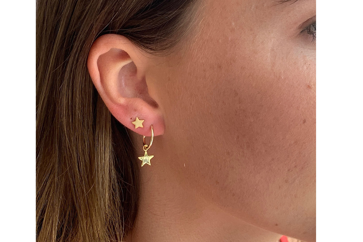 Star Stud Gold Earrings - Boho Betty