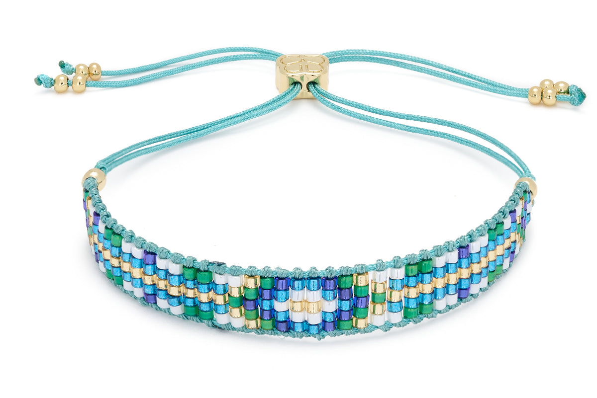 Fantasy Aqua  Friendship Beaded Bracelet